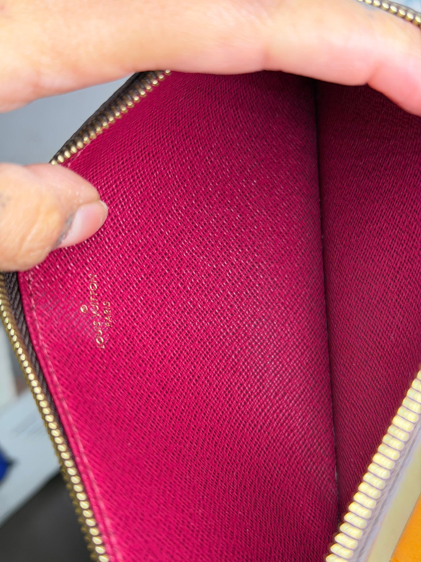 Louis Vuitton Felicie Zip Insert Fuschia