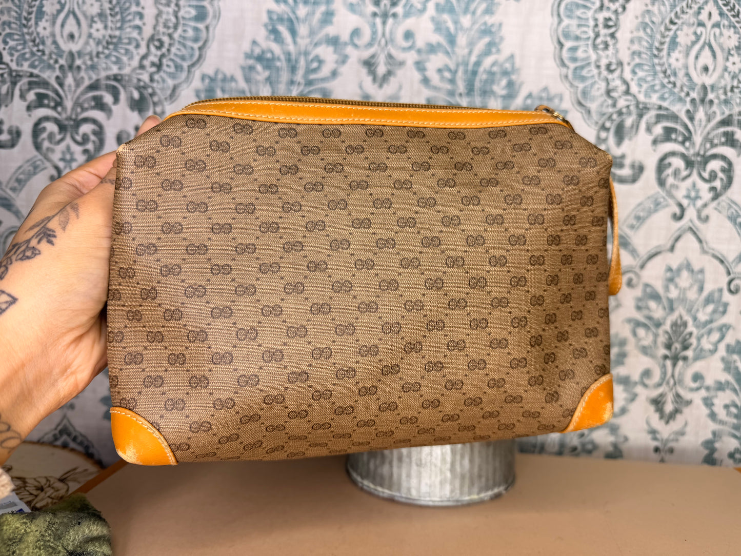 Gucci Micro GG Tan Clutch