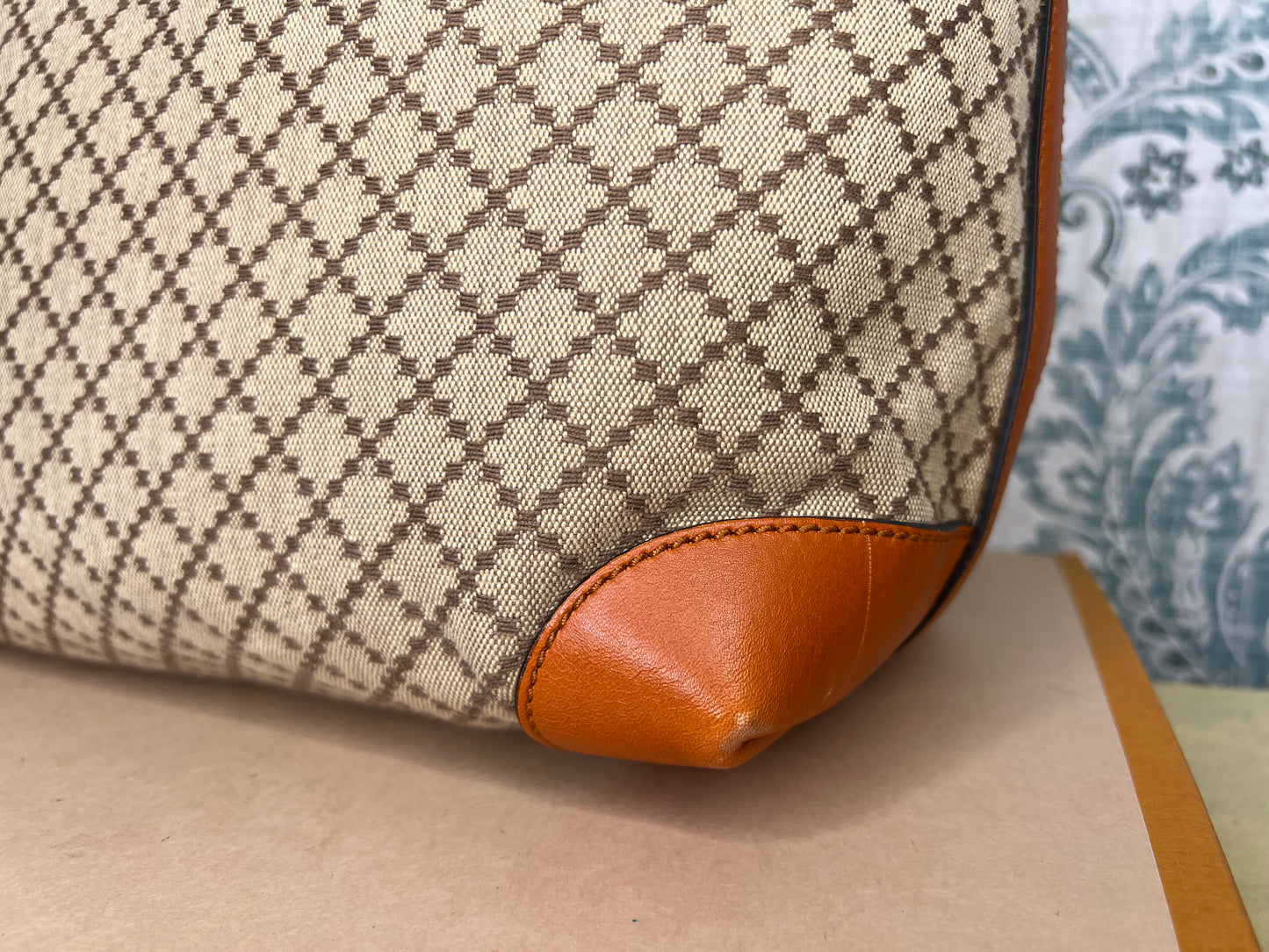 Gucci Diamante Orange Medium Tote with Pouch