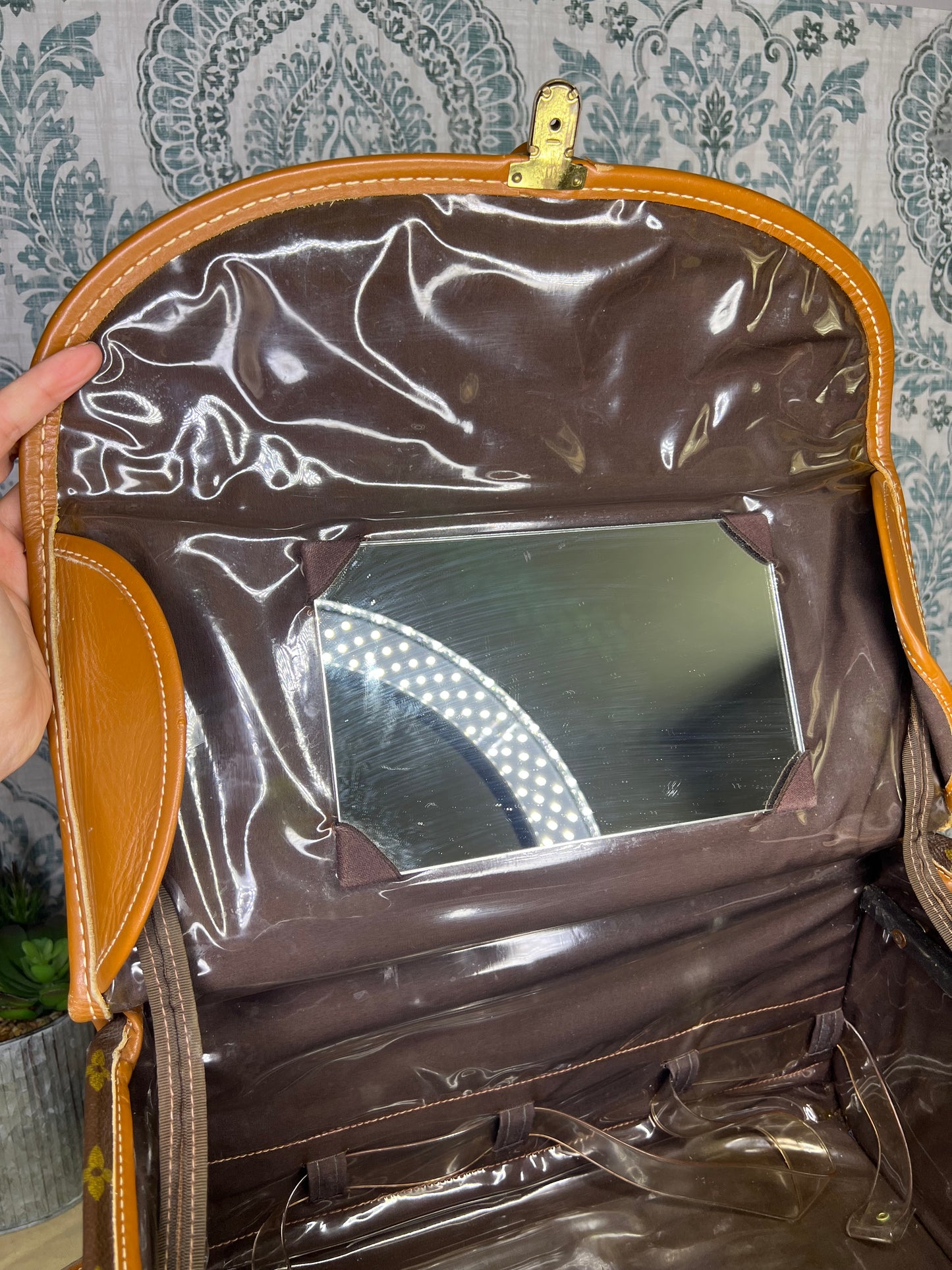 Louis Vuitton French Company Vintage Train Case / Cosmetic Case