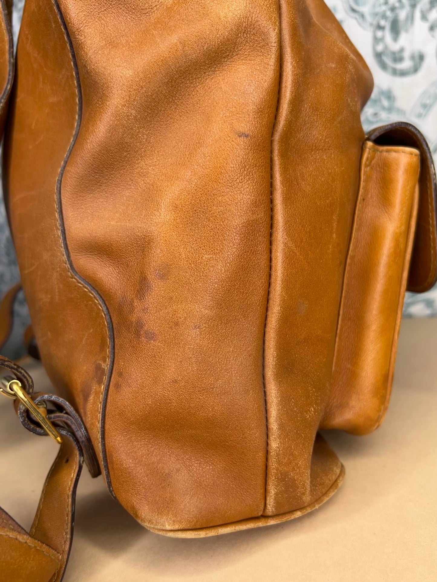 Gucci Bambo Brown Leather Backpack