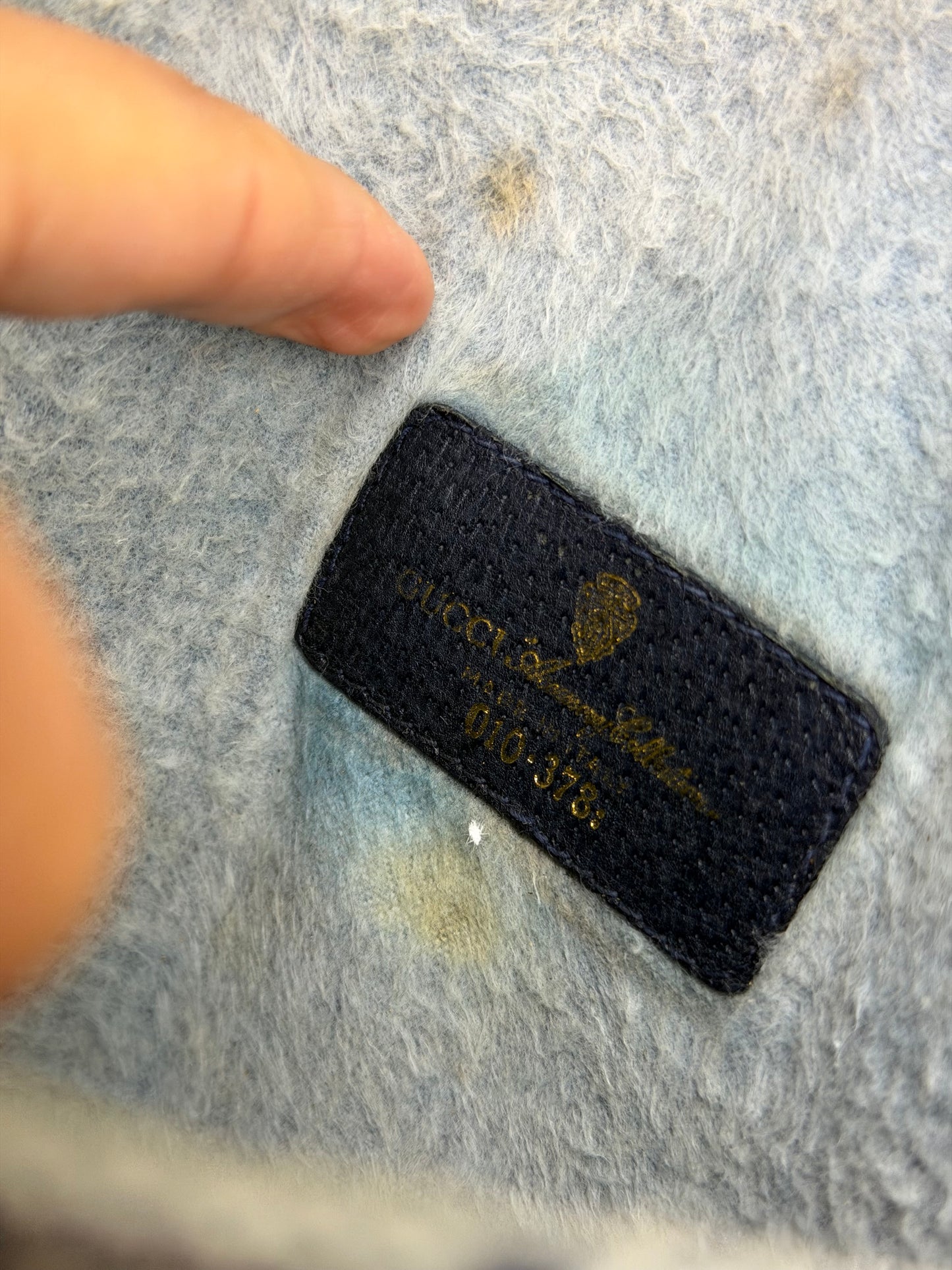 Gucci Supreme Navy Clutch