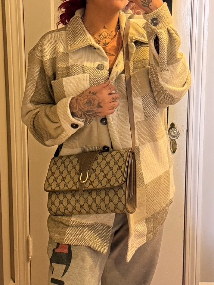 Gucci Supreme Vintage 2way Purse/Clutch