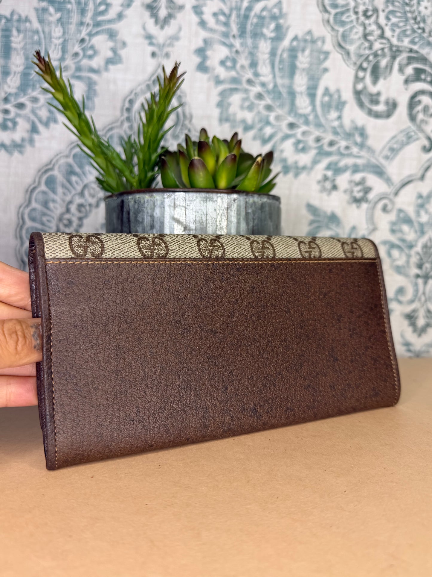 Gucci Canvas Vintage Supreme Long Wallet
