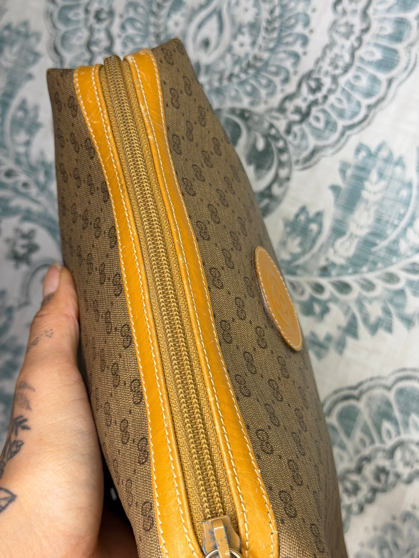 Gucci Micro GG Tan Clutch