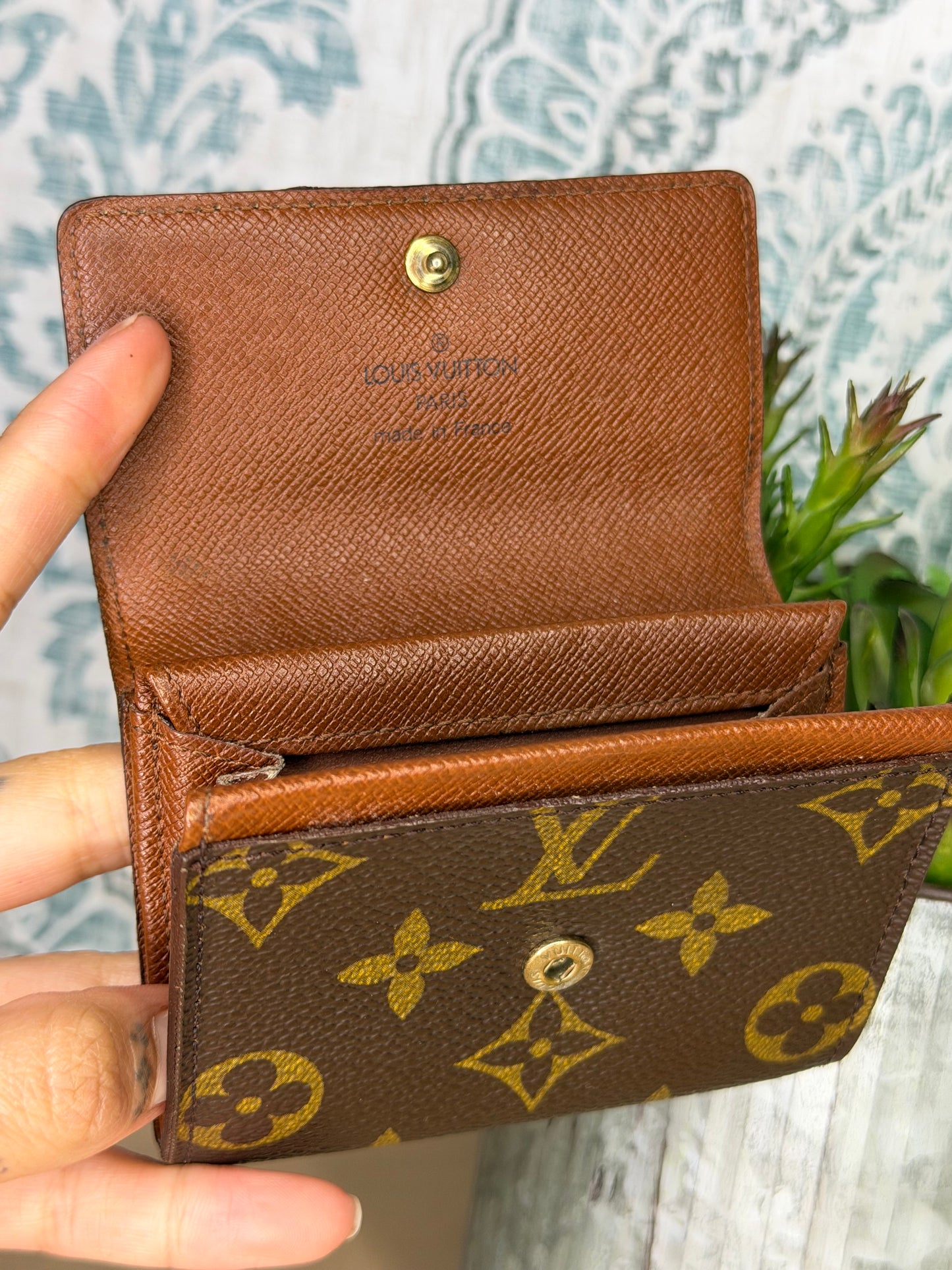 Louis Vuitton Porte Monnaie Plat Monogram Card Case #1