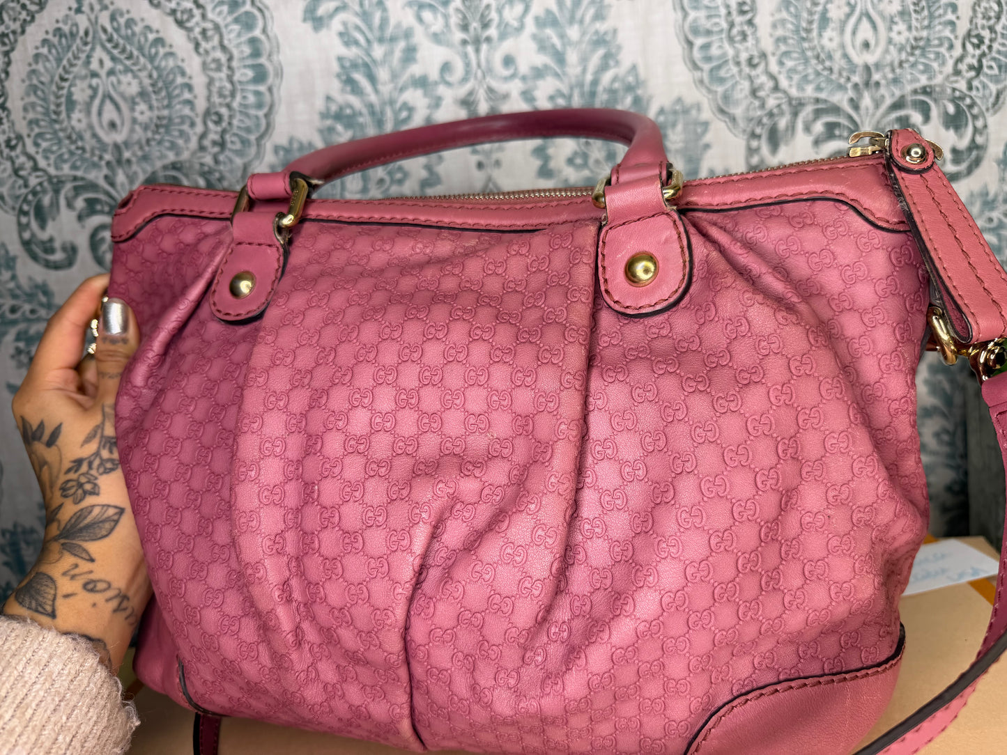 Gucci Pink Micro Guccissima Medium Sukey