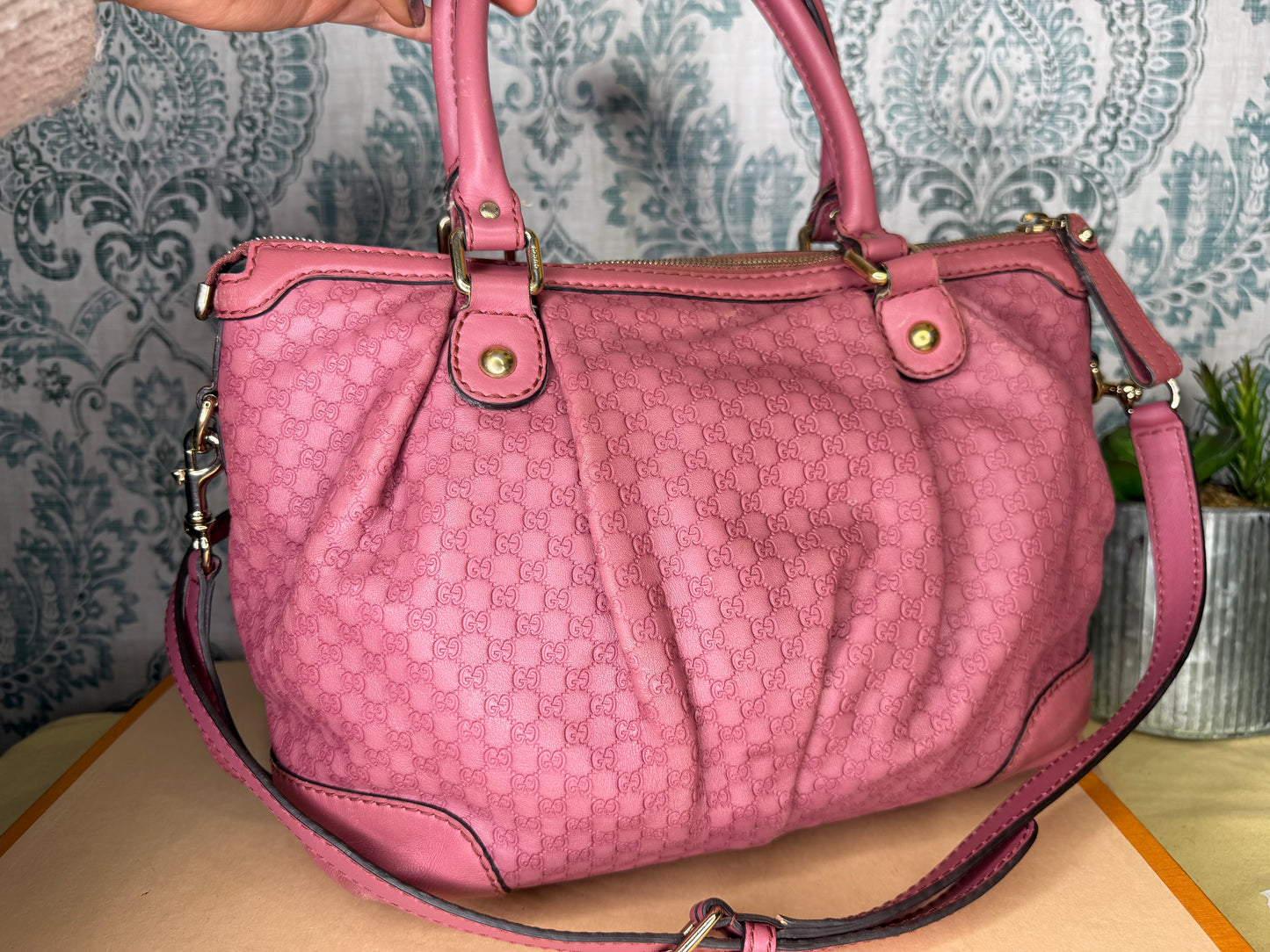 Gucci Pink Micro Guccissima Medium Sukey