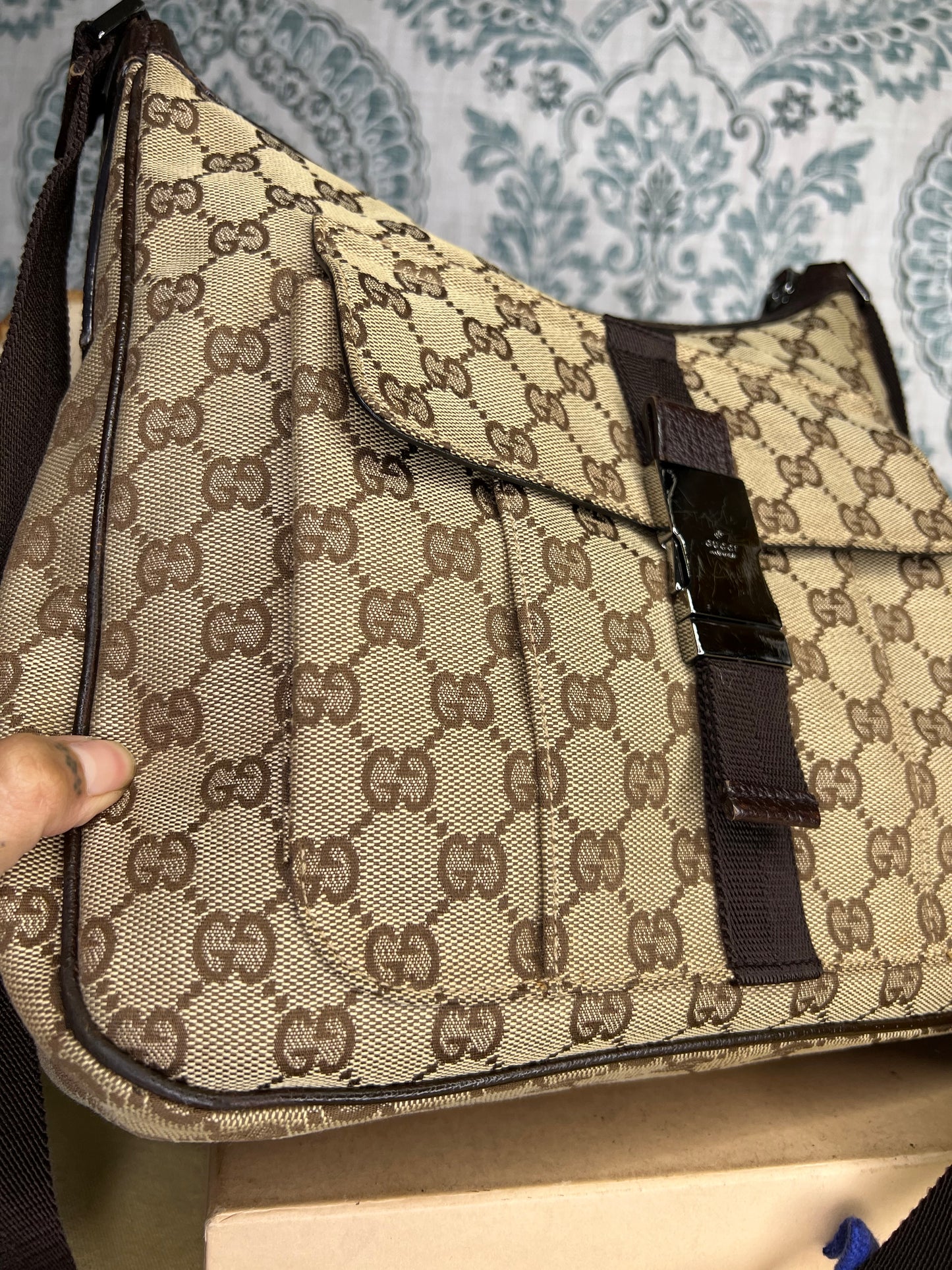 Gucci Canvas Crossbody Bag