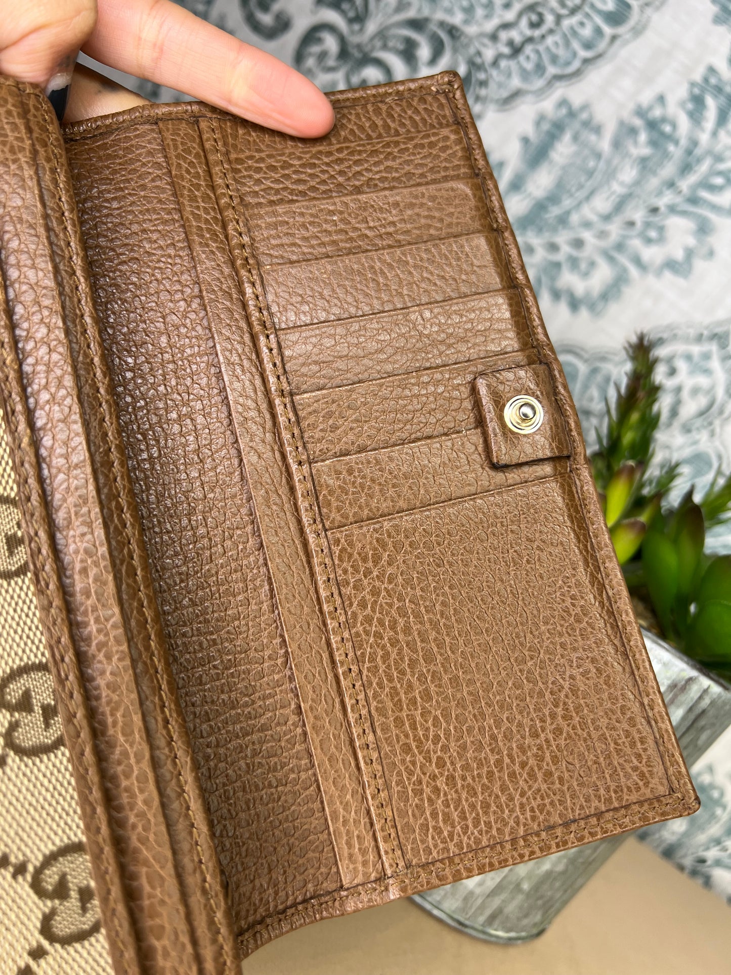 Gucci Canvas Flap Wallet