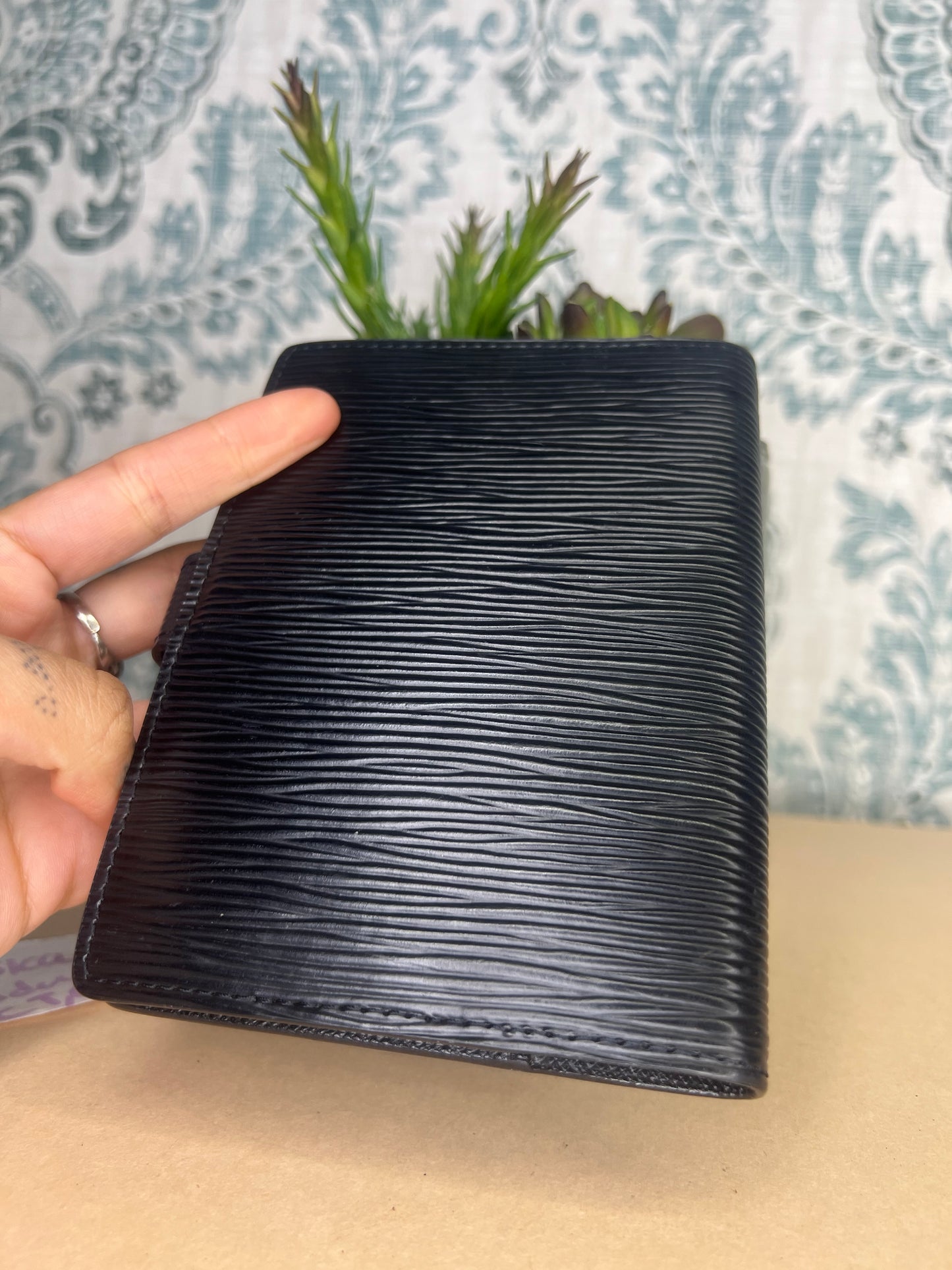 Louis Vuitton Black Epi Agenda PM