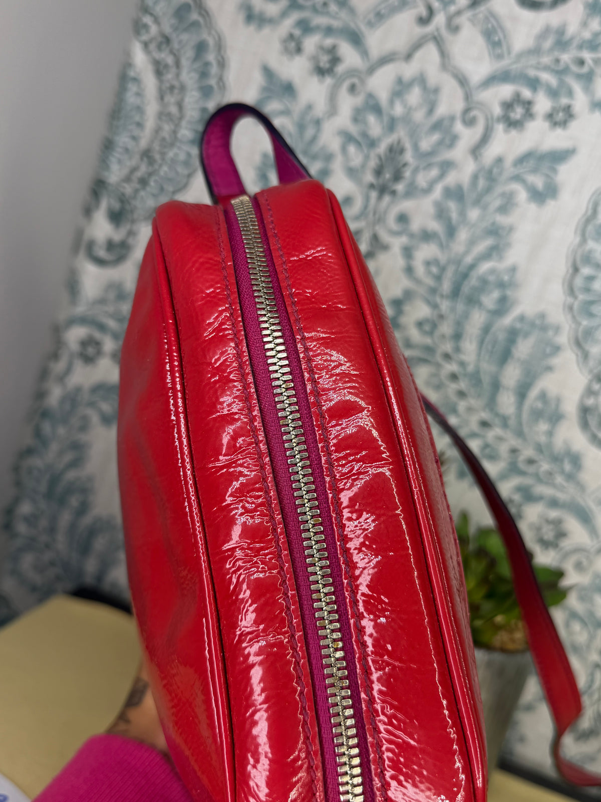 Gucci Red Soho Disco Patent Leather Crossbody