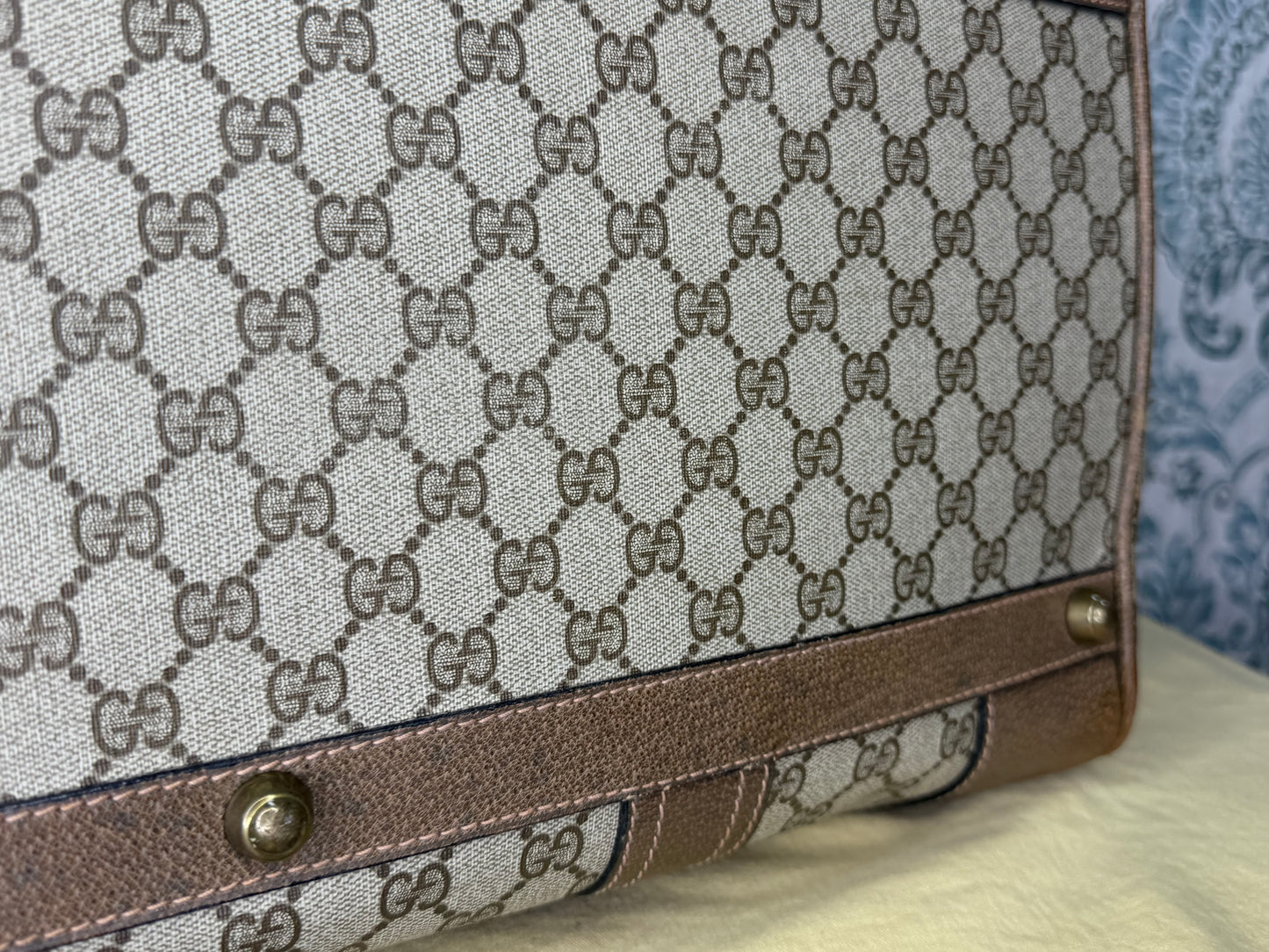 Gucci Vintage Supreme Duffle Bag with Shoulder Strap