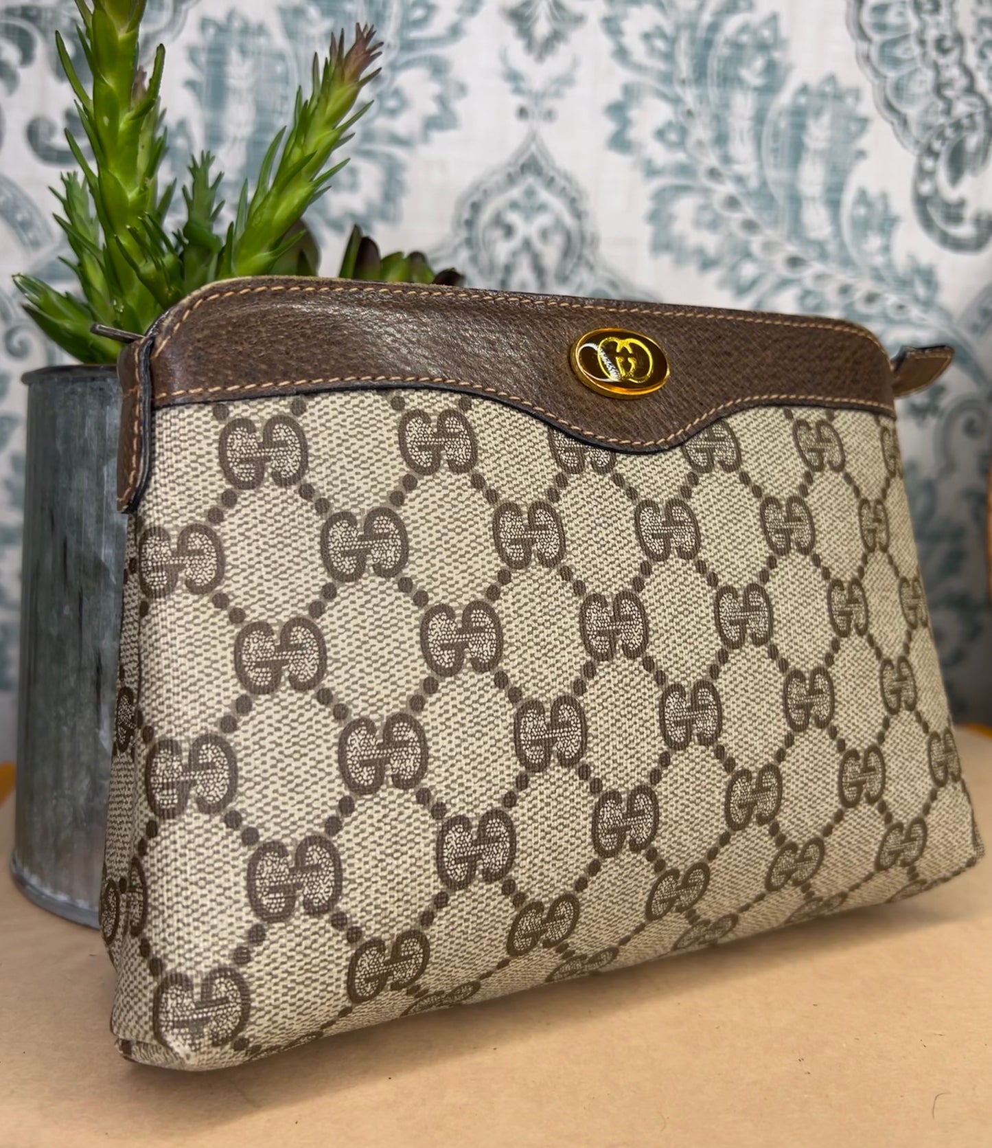 Gucci Brown Vintage Small Pouch