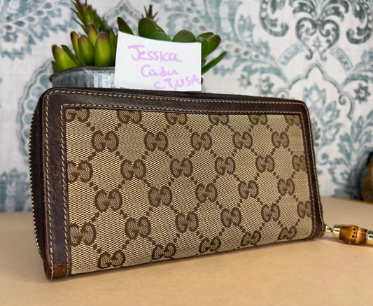Gucci Bamboo Canvas Wallet