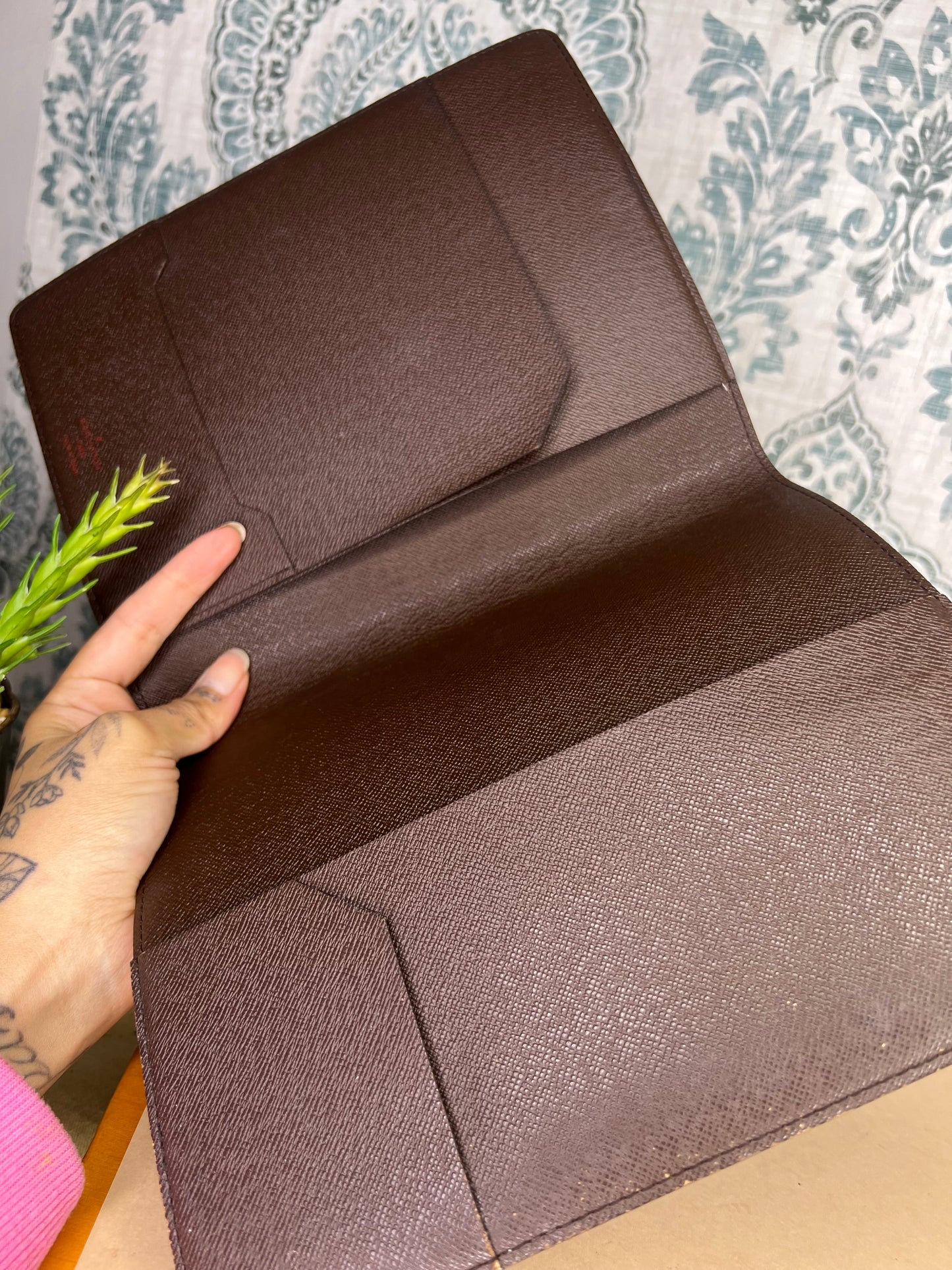 Louis Vuitton Damier Ebene Desk Agenda Cover