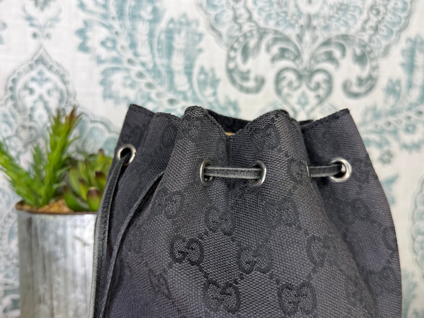 Gucci Black Drawstring Pouch