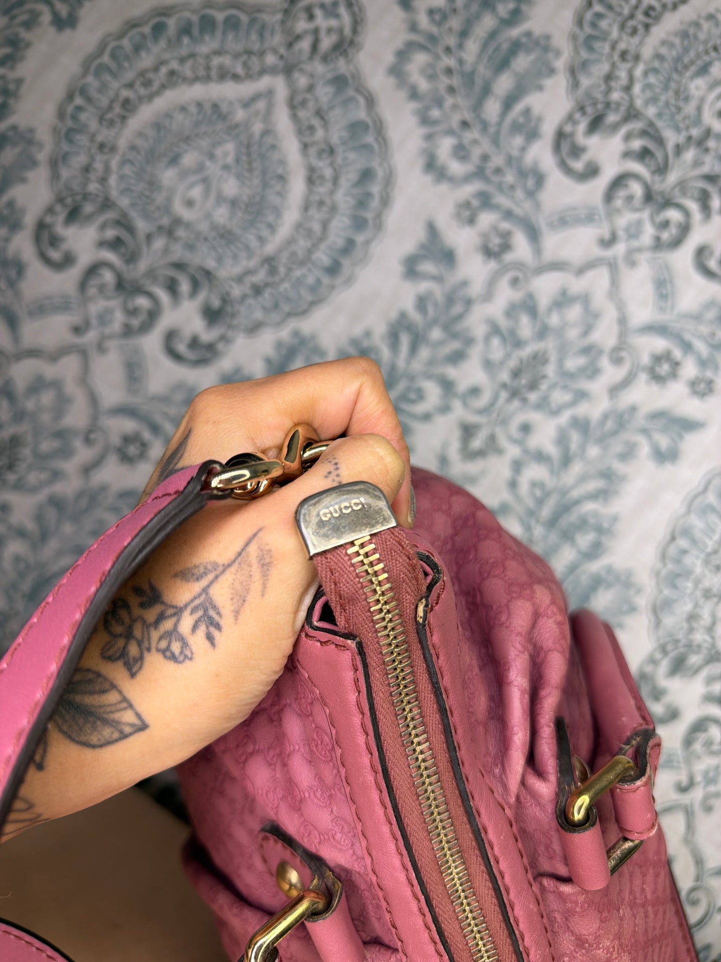 Gucci Pink Micro Guccissima Medium Sukey