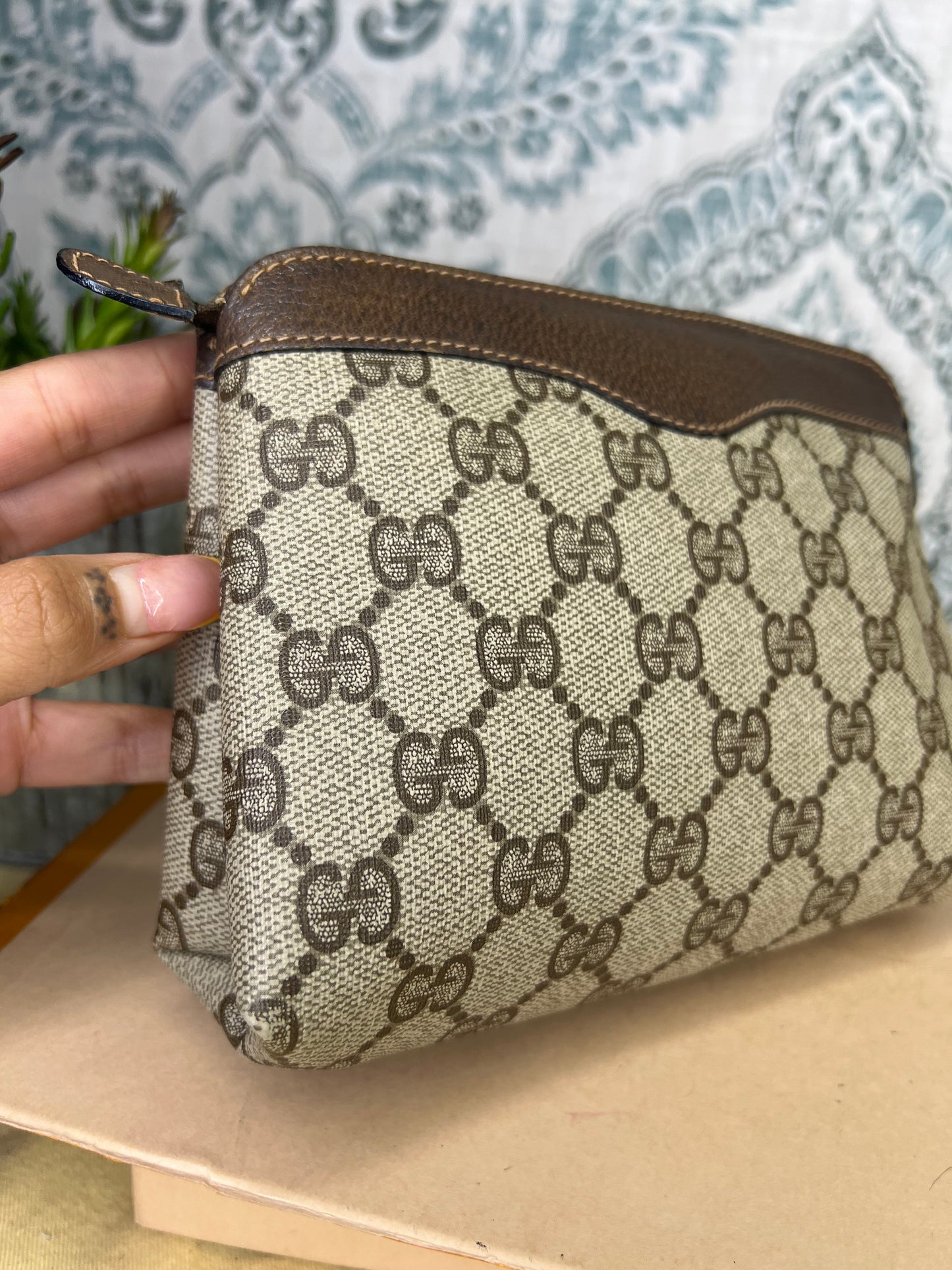 Gucci Brown Vintage Small Pouch