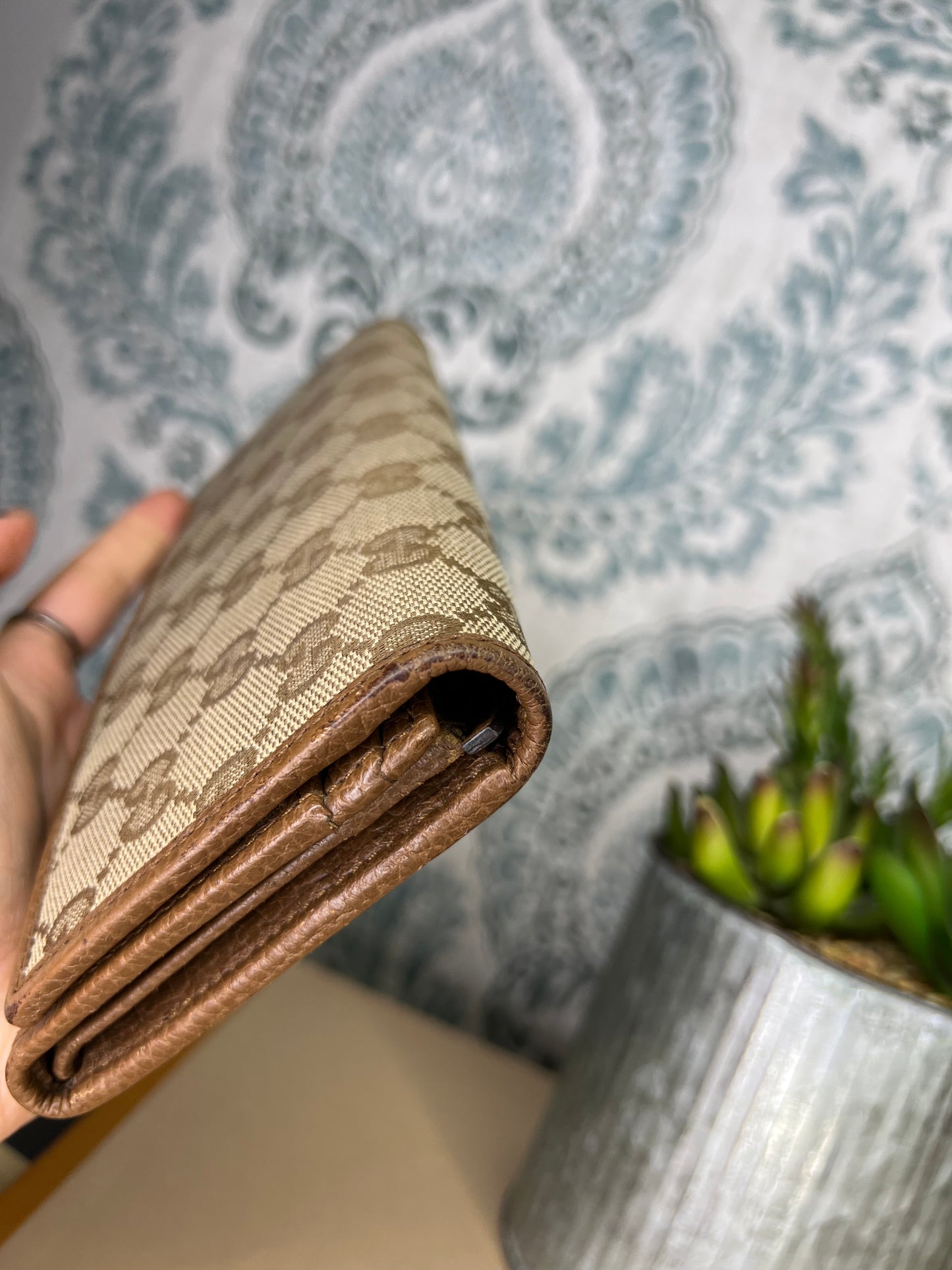 Gucci Canvas Flap Wallet