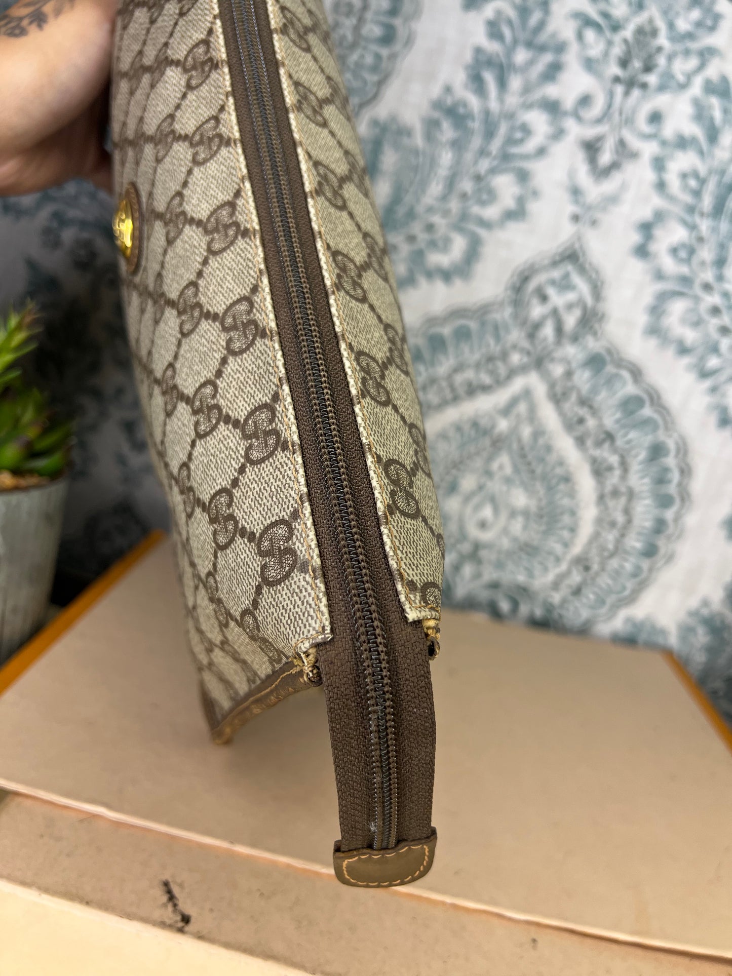 Gucci Brown Vintage Clutch