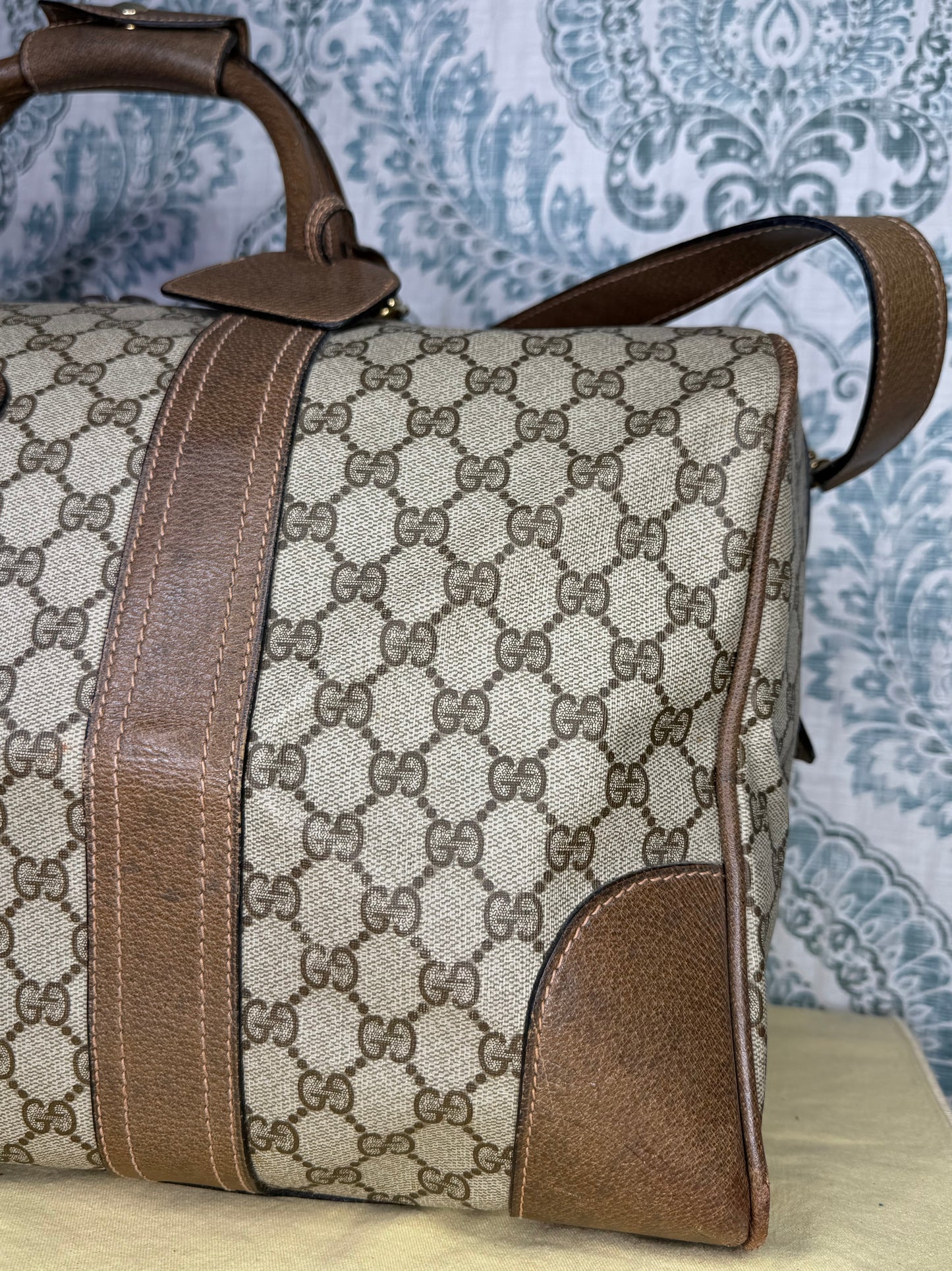 Gucci Vintage Supreme Duffle Bag with Shoulder Strap