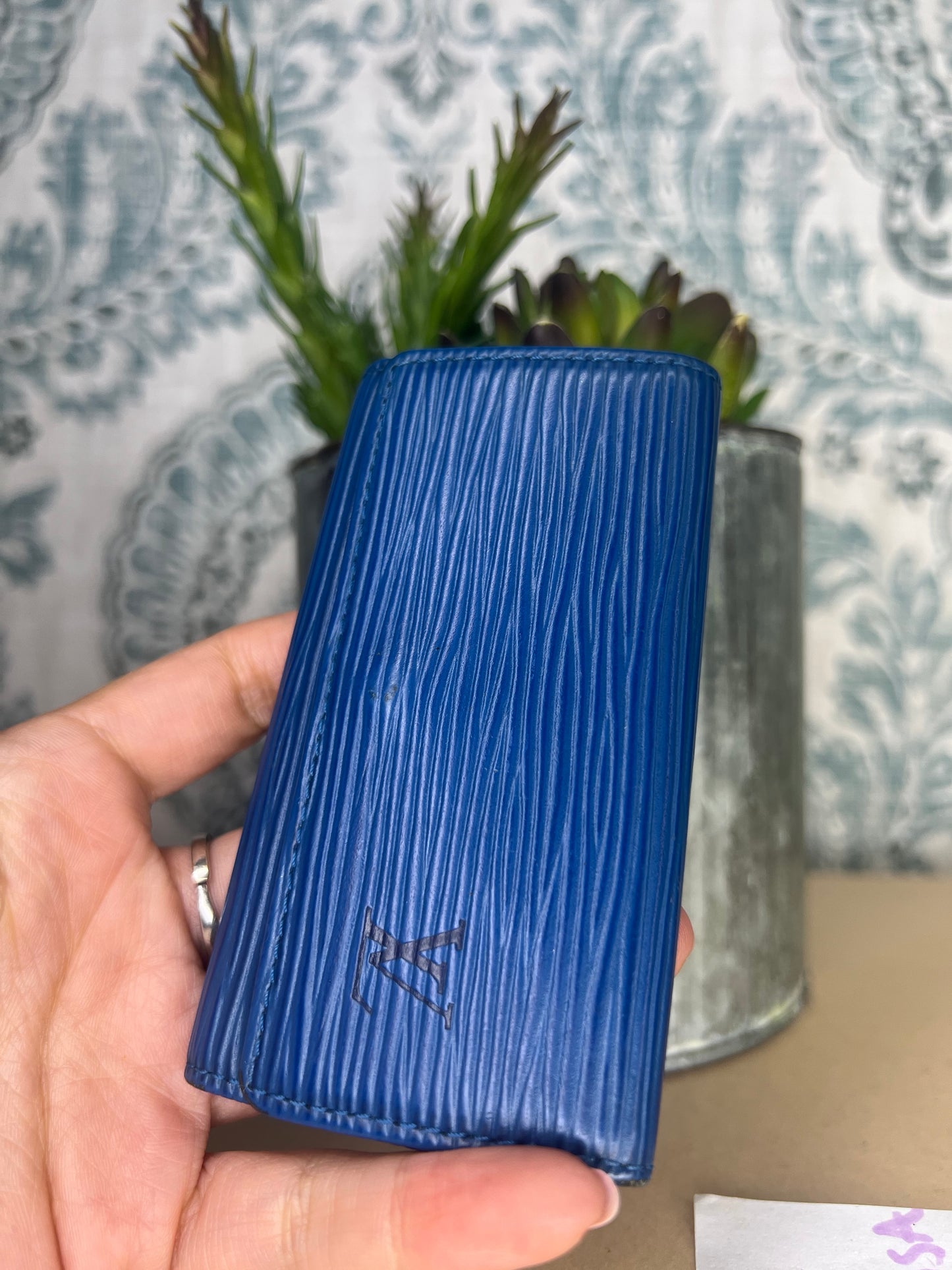 Louis Vuitton Epi Blue 4 Key Holder #2