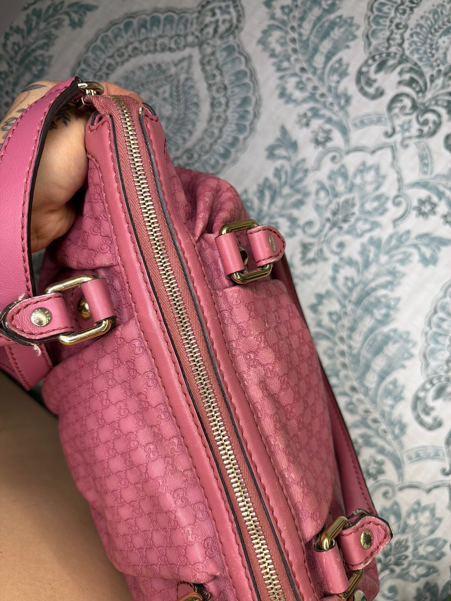Gucci Pink Micro Guccissima Medium Sukey