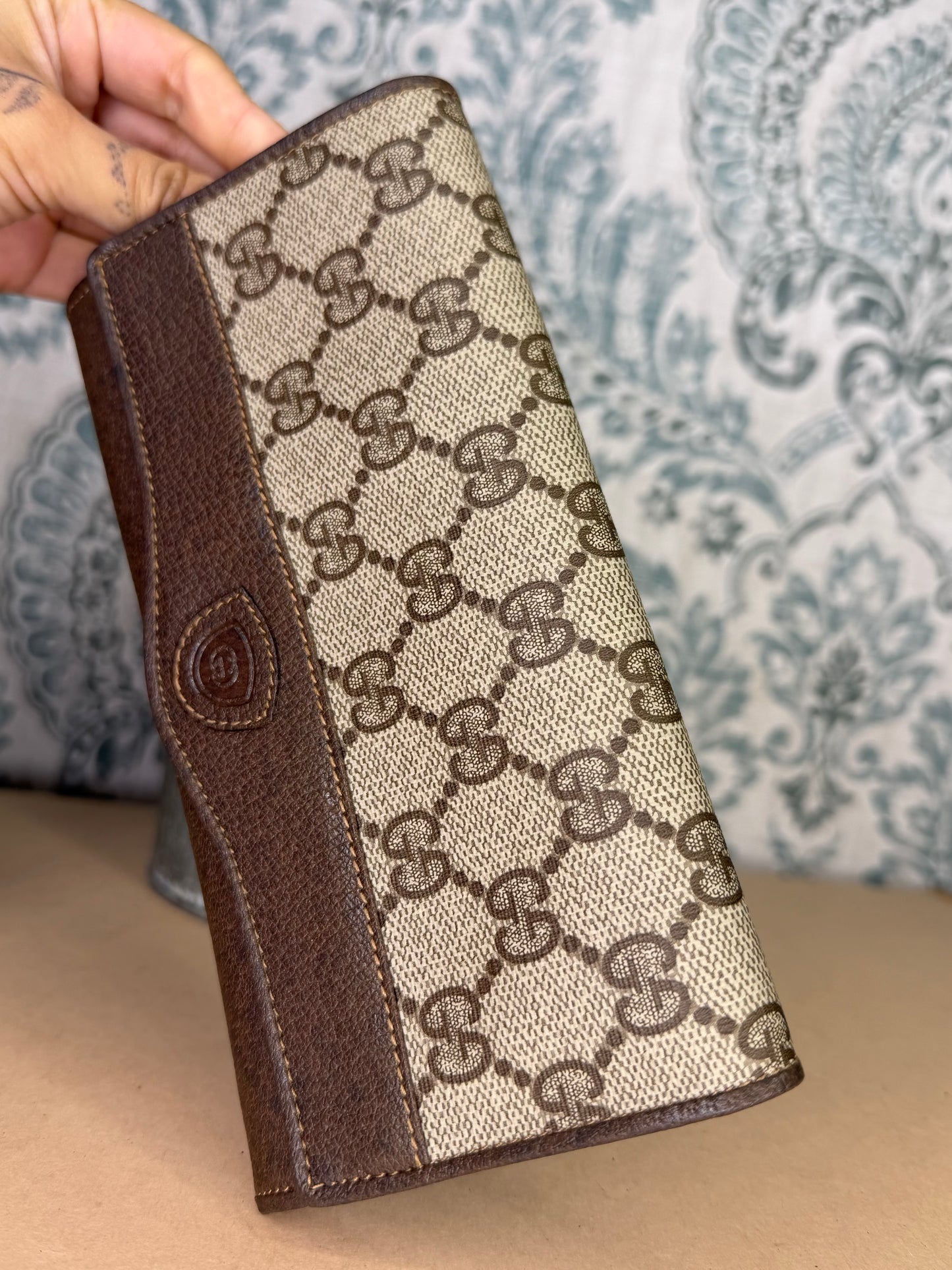 Gucci Canvas Vintage Supreme Long Wallet