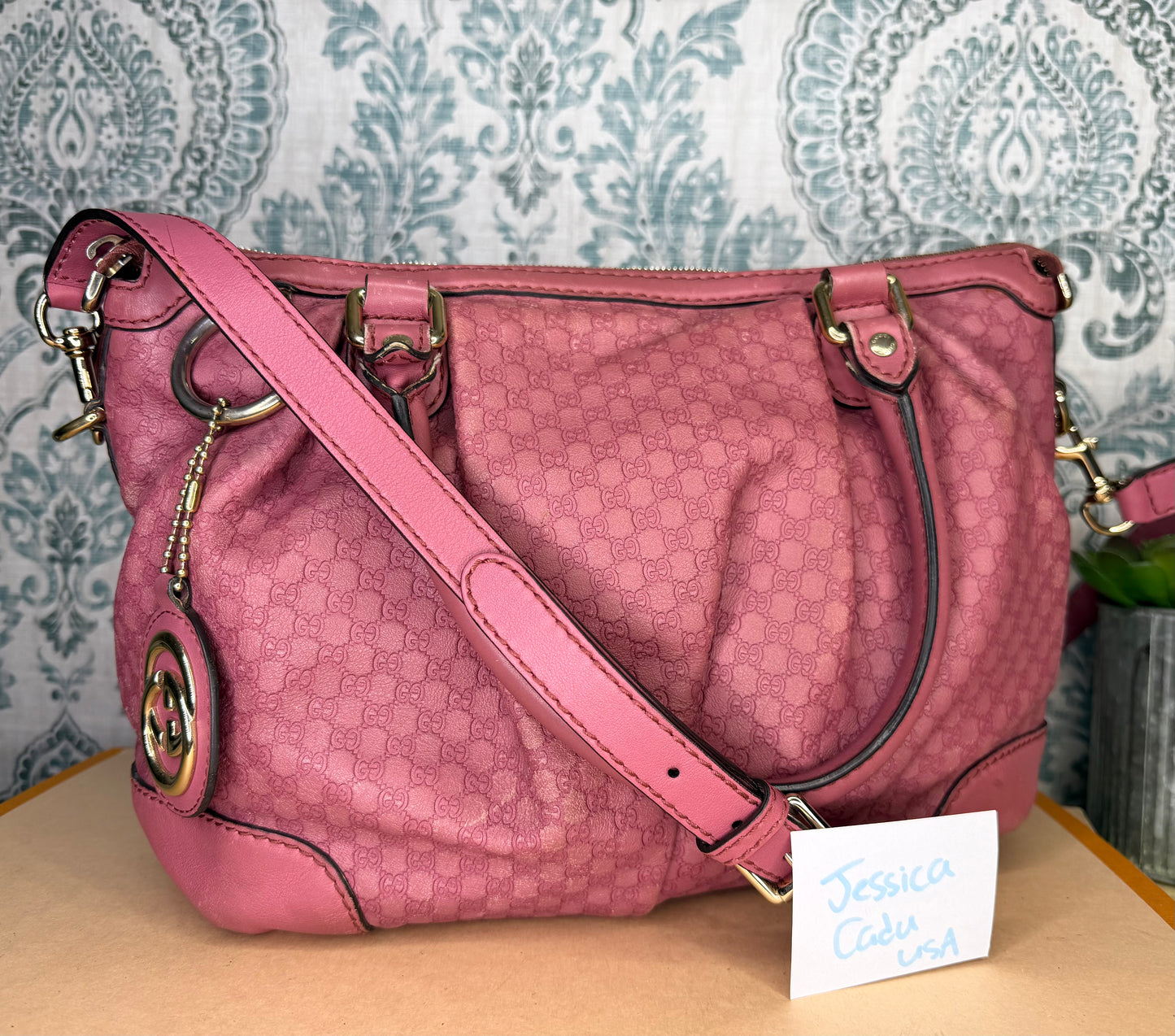 Gucci Pink Micro Guccissima Medium Sukey