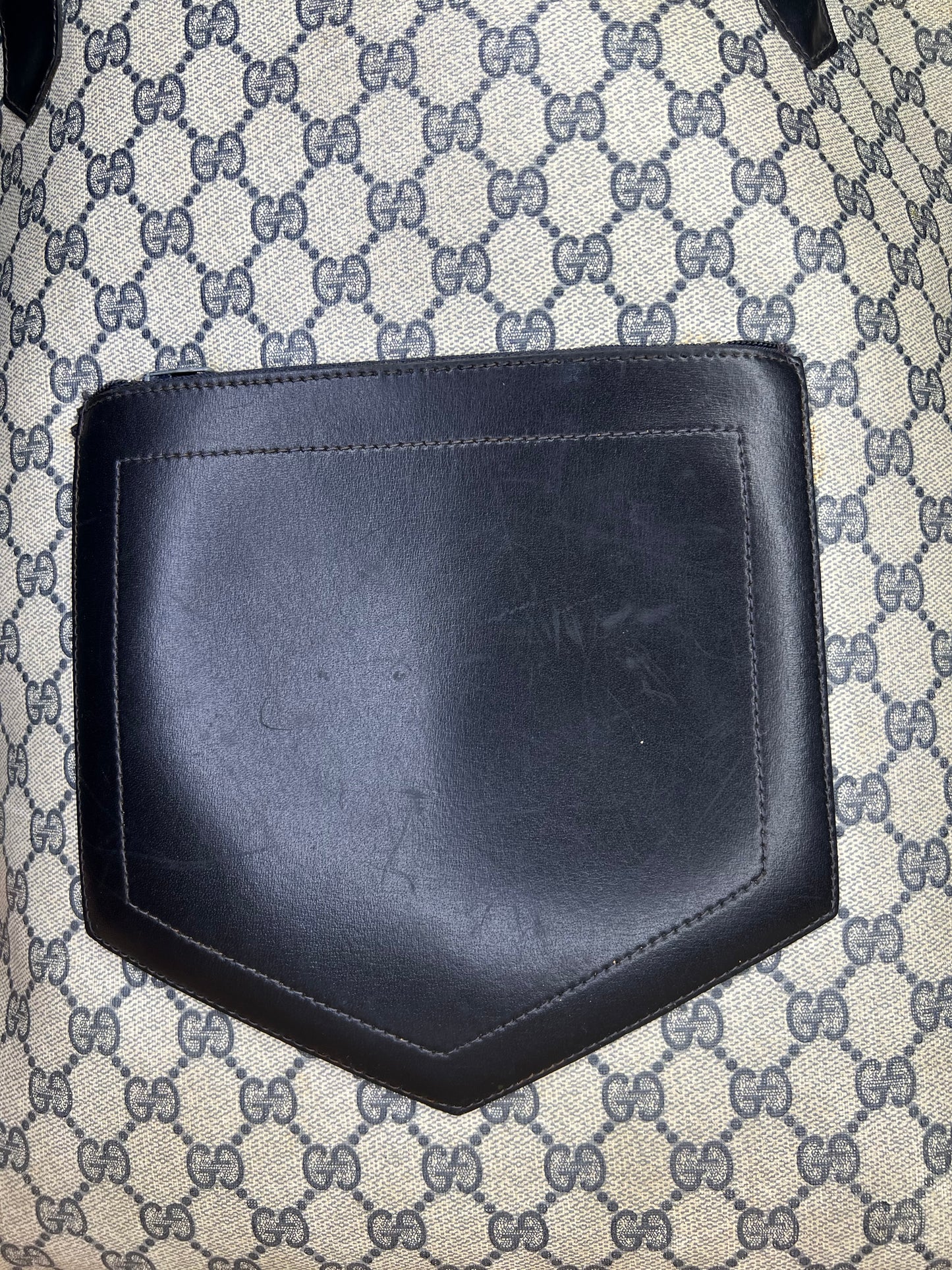Navy Gucci Supreme Tote