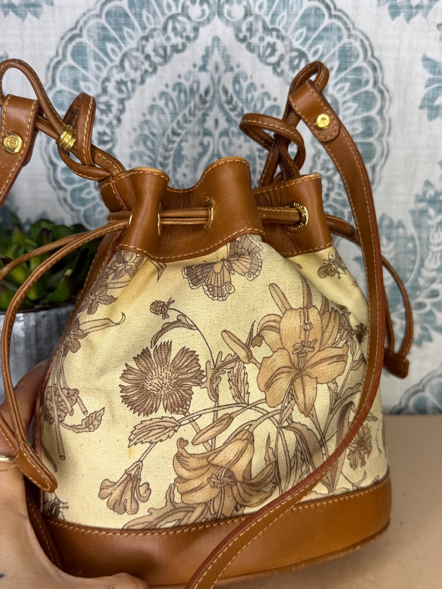Gucci Floral Bucket Bag