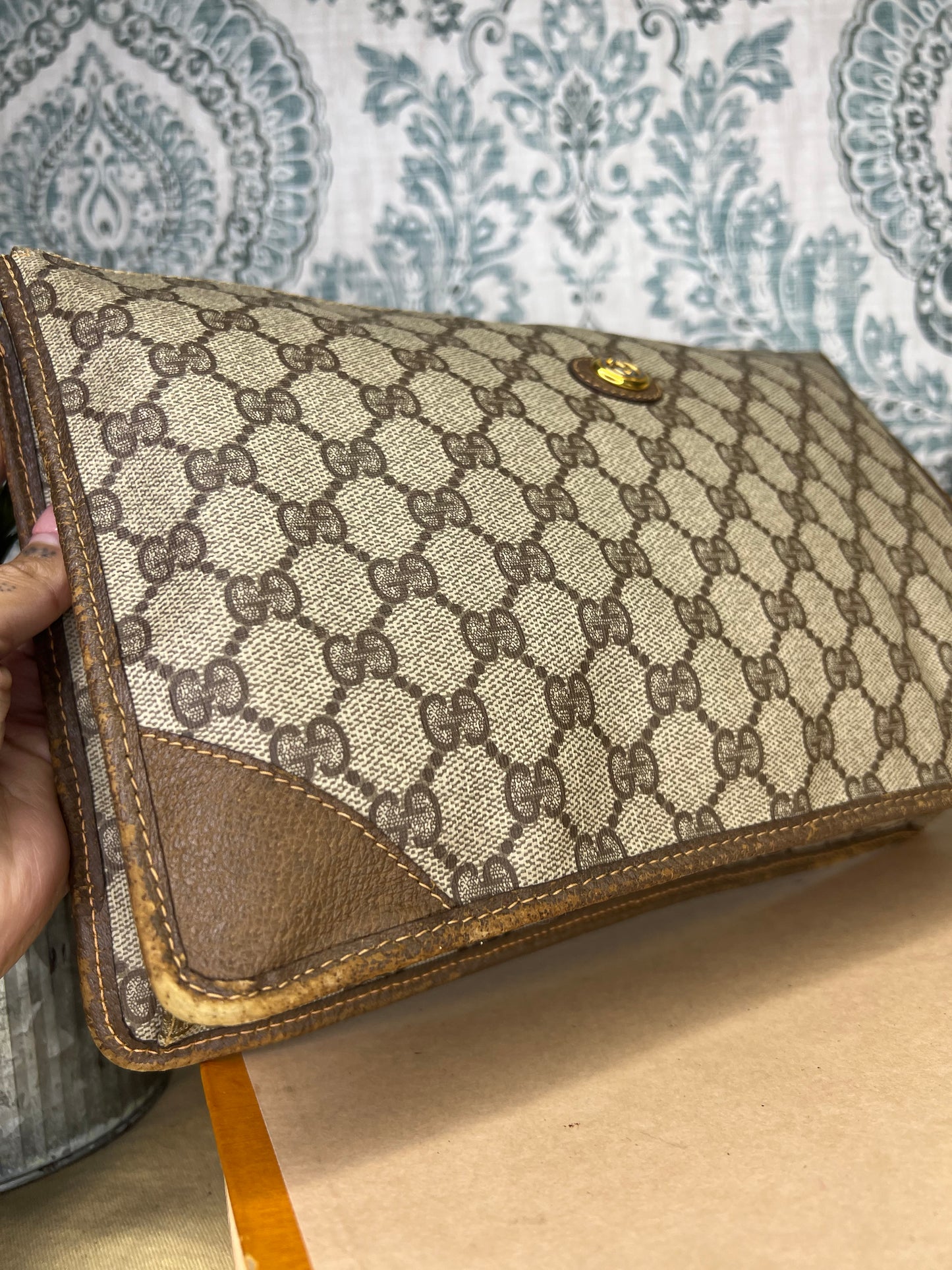 Gucci Brown Vintage Clutch