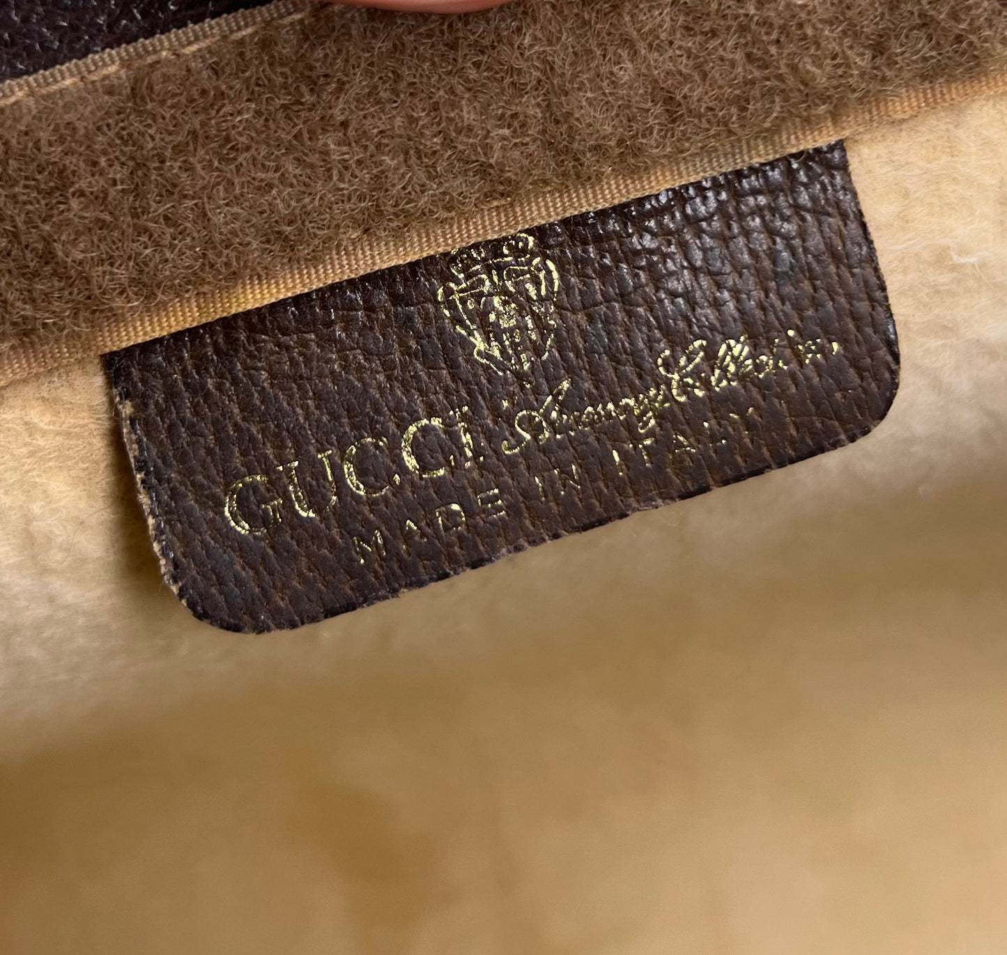 GG Supreme Brown Sherry Line Clutch