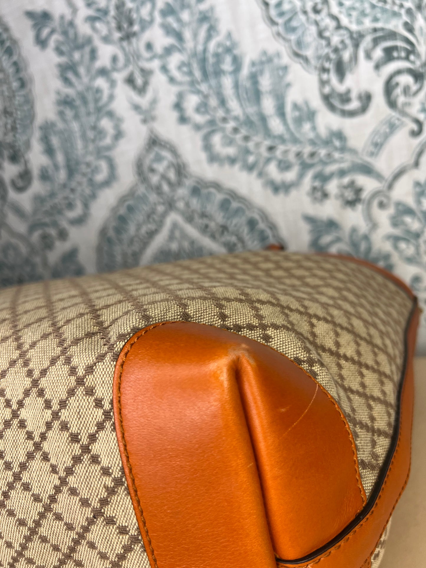 Gucci Diamante Orange Medium Tote with Pouch