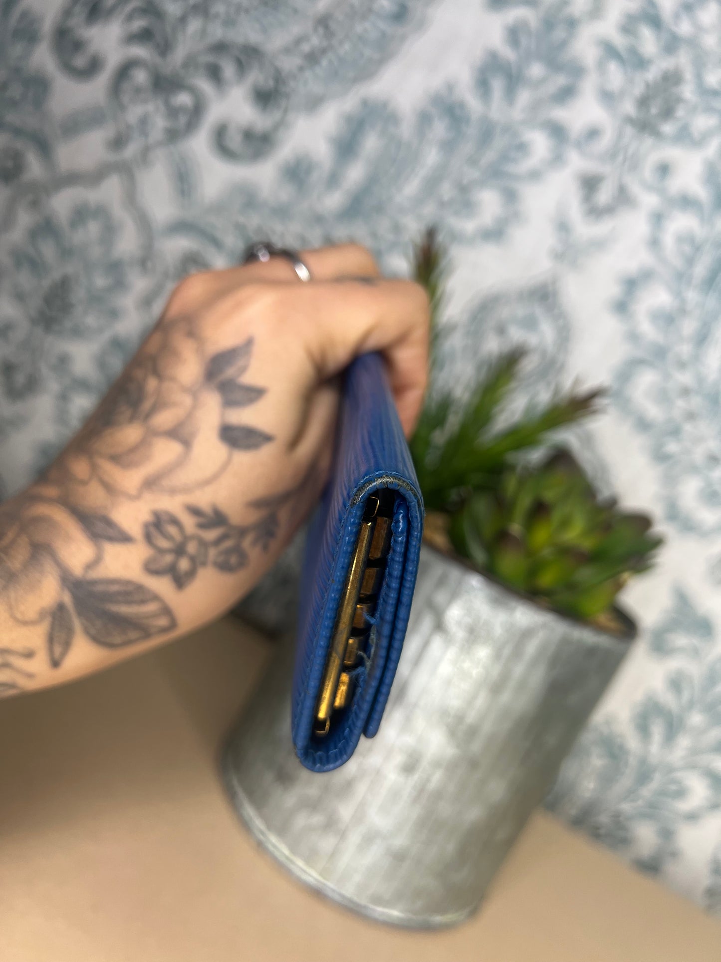 Louis Vuitton Epi Blue 4 Key Holder #2