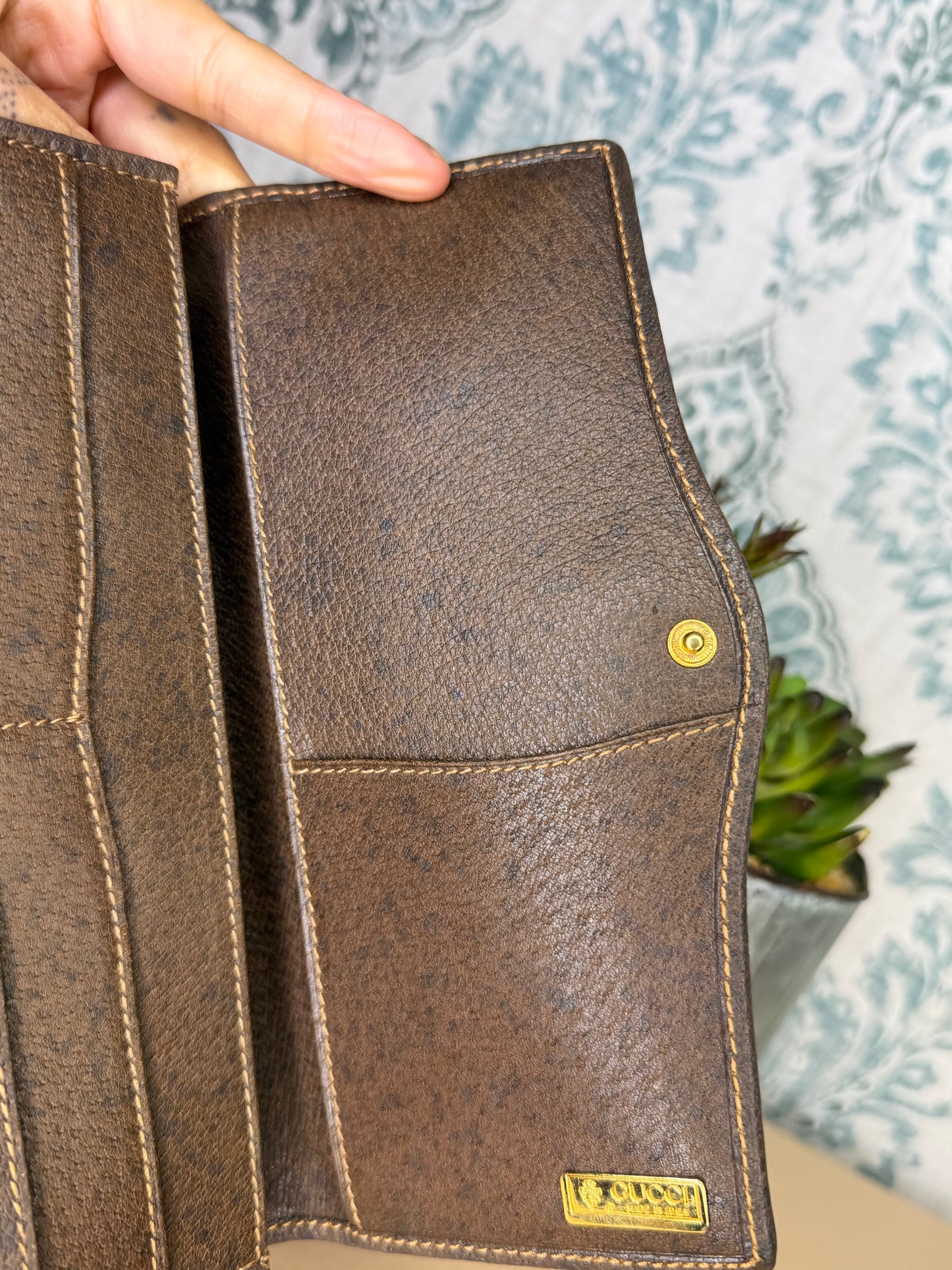 Gucci Canvas Vintage Supreme Long Wallet