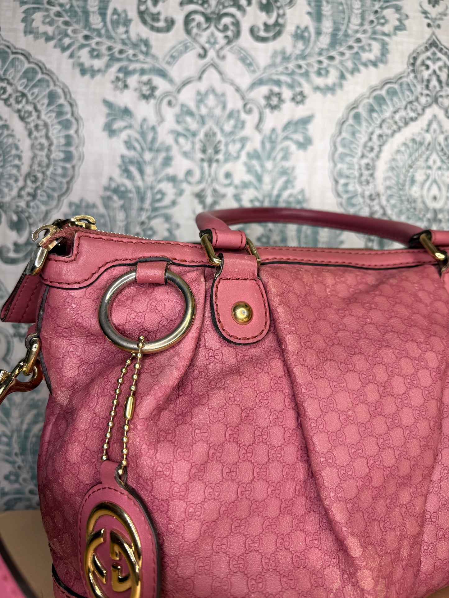 Gucci Pink Micro Guccissima Medium Sukey