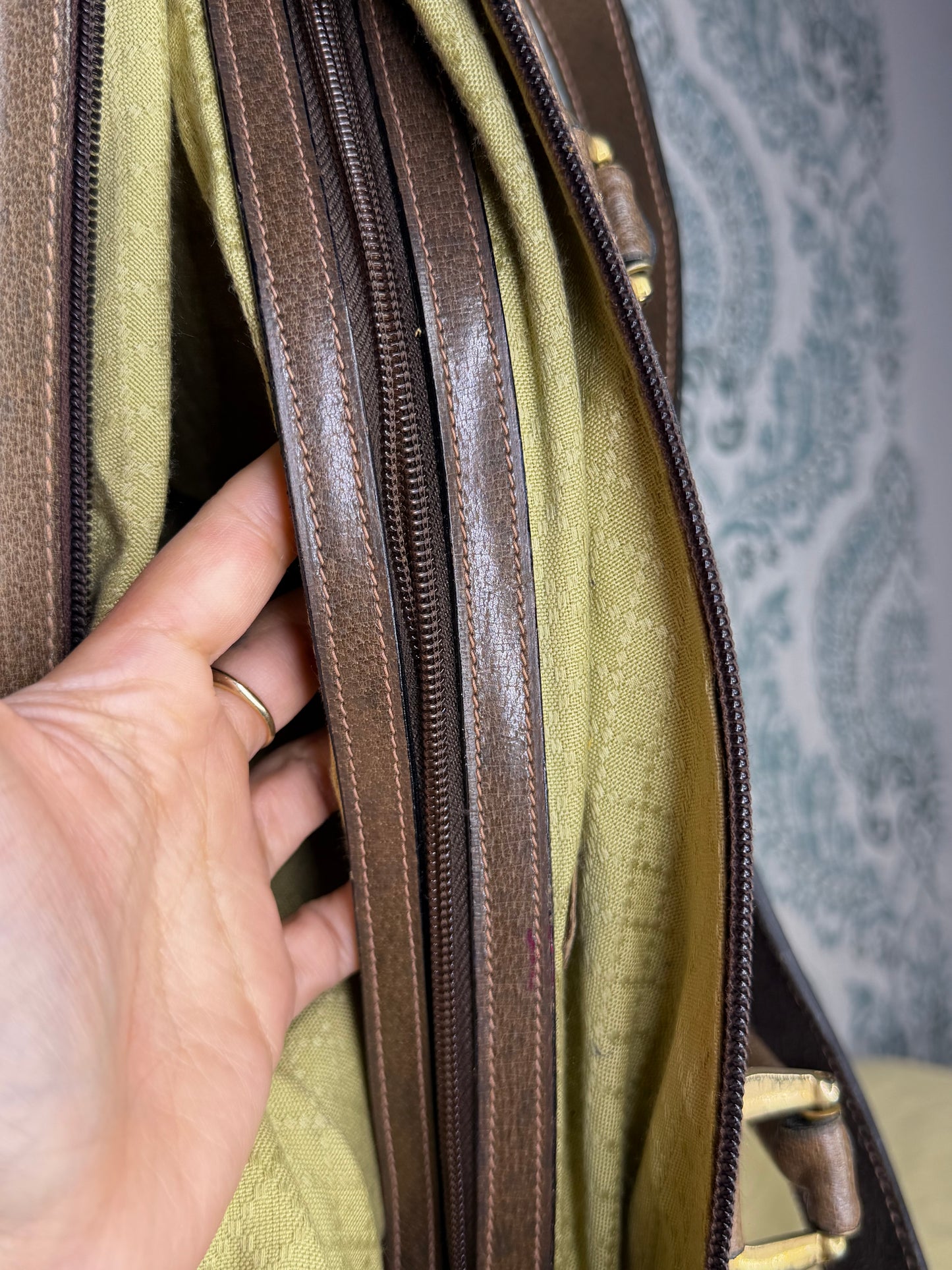 Gucci Vintage Supreme Duffle Bag with Shoulder Strap