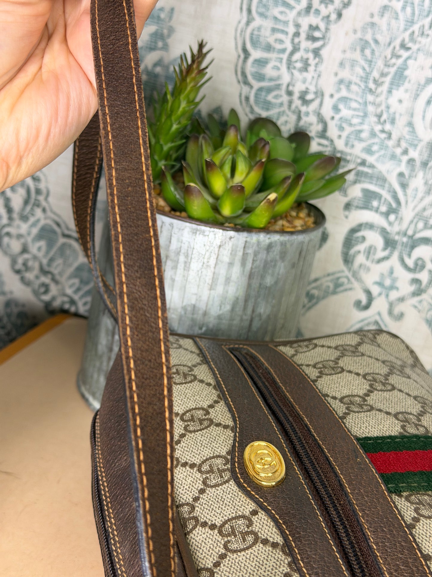 Gucci Vintage Supreme Sherry Line Purse