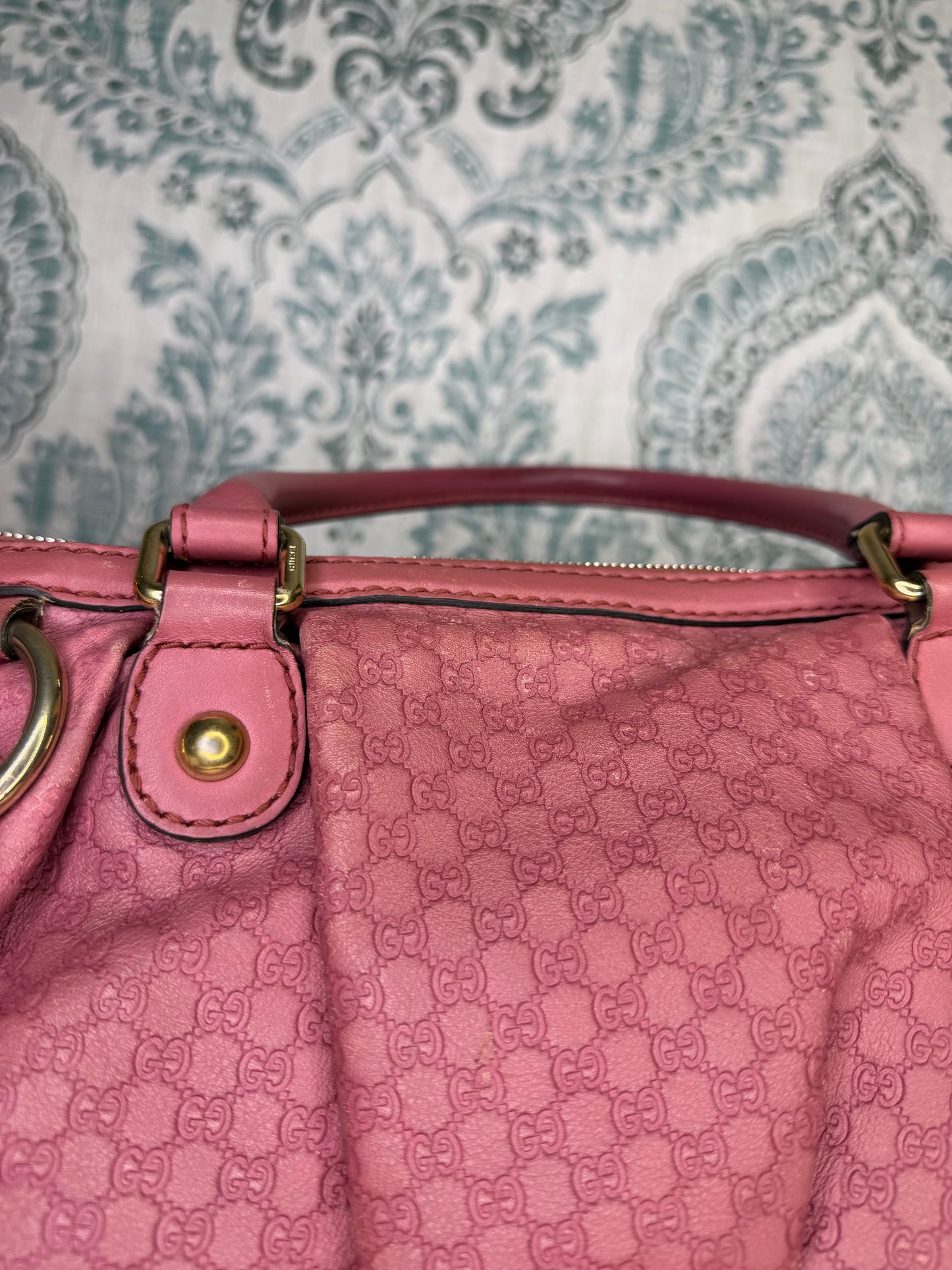 Gucci Pink Micro Guccissima Medium Sukey