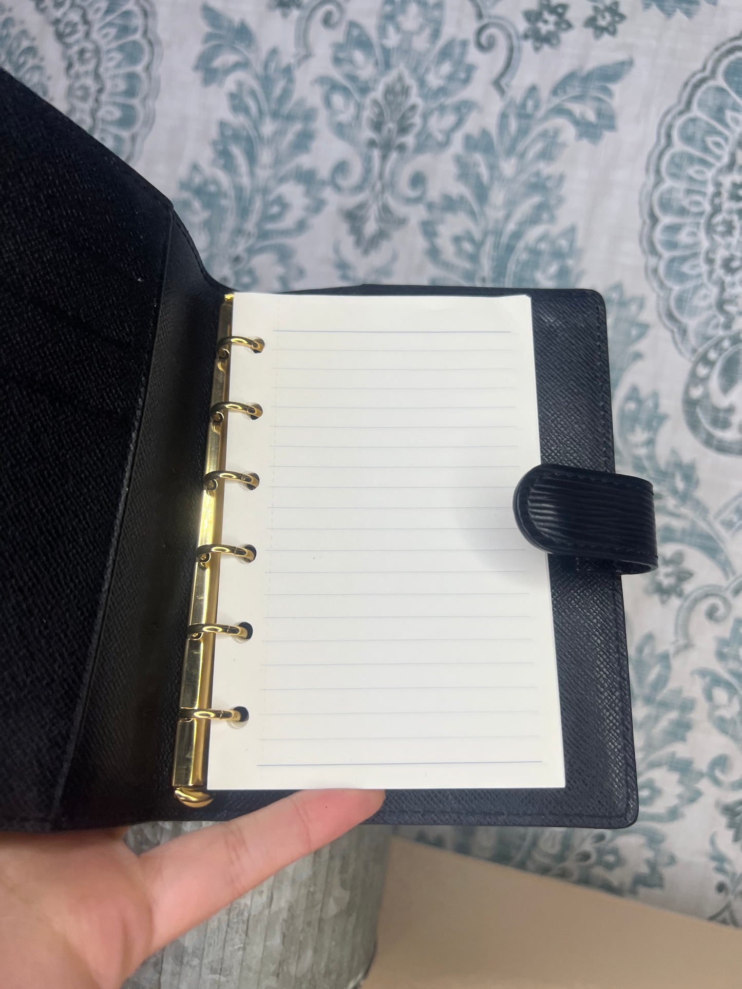Louis Vuitton Black Epi Agenda PM