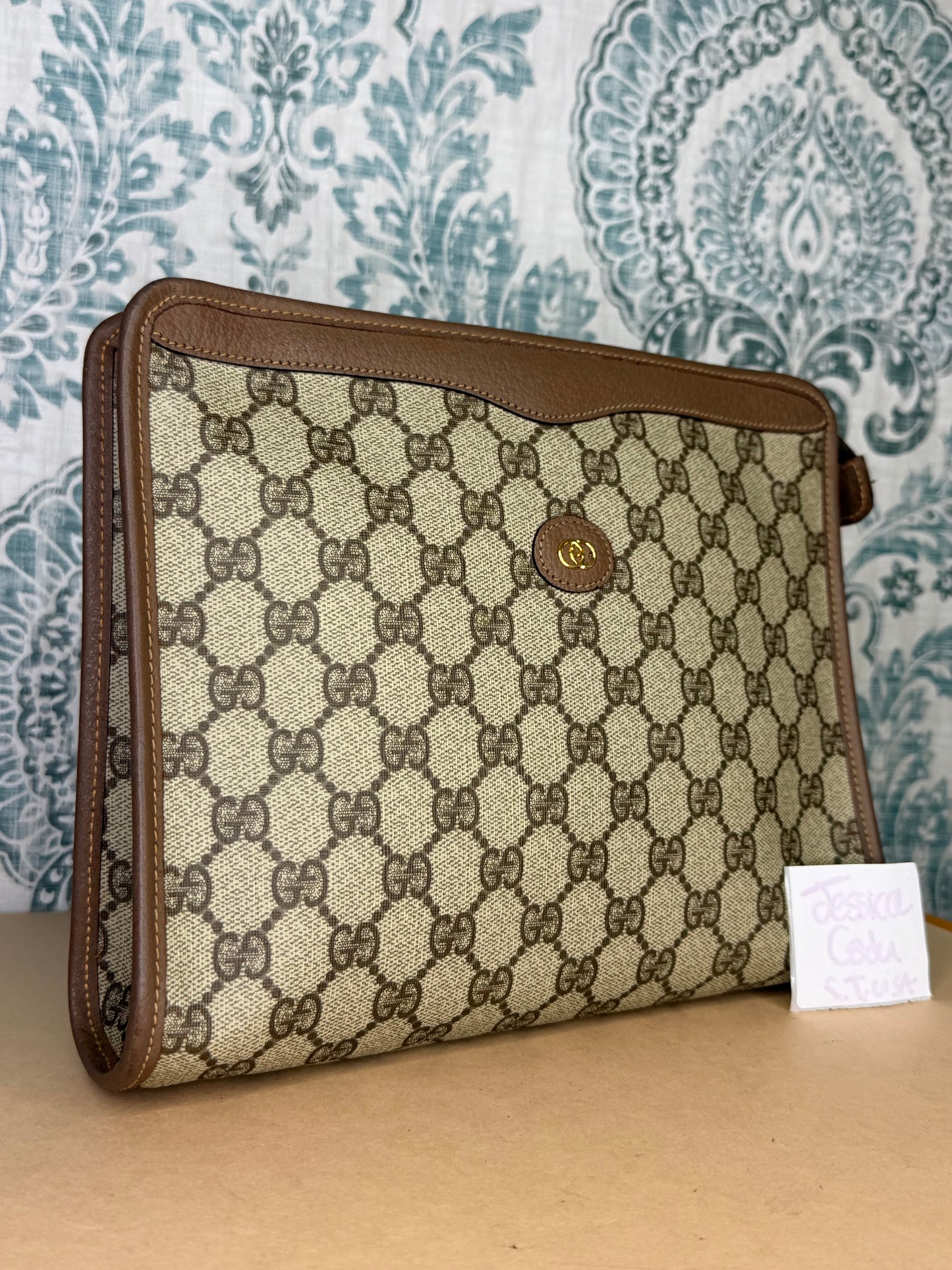 Gucci Supreme Brown Clutch