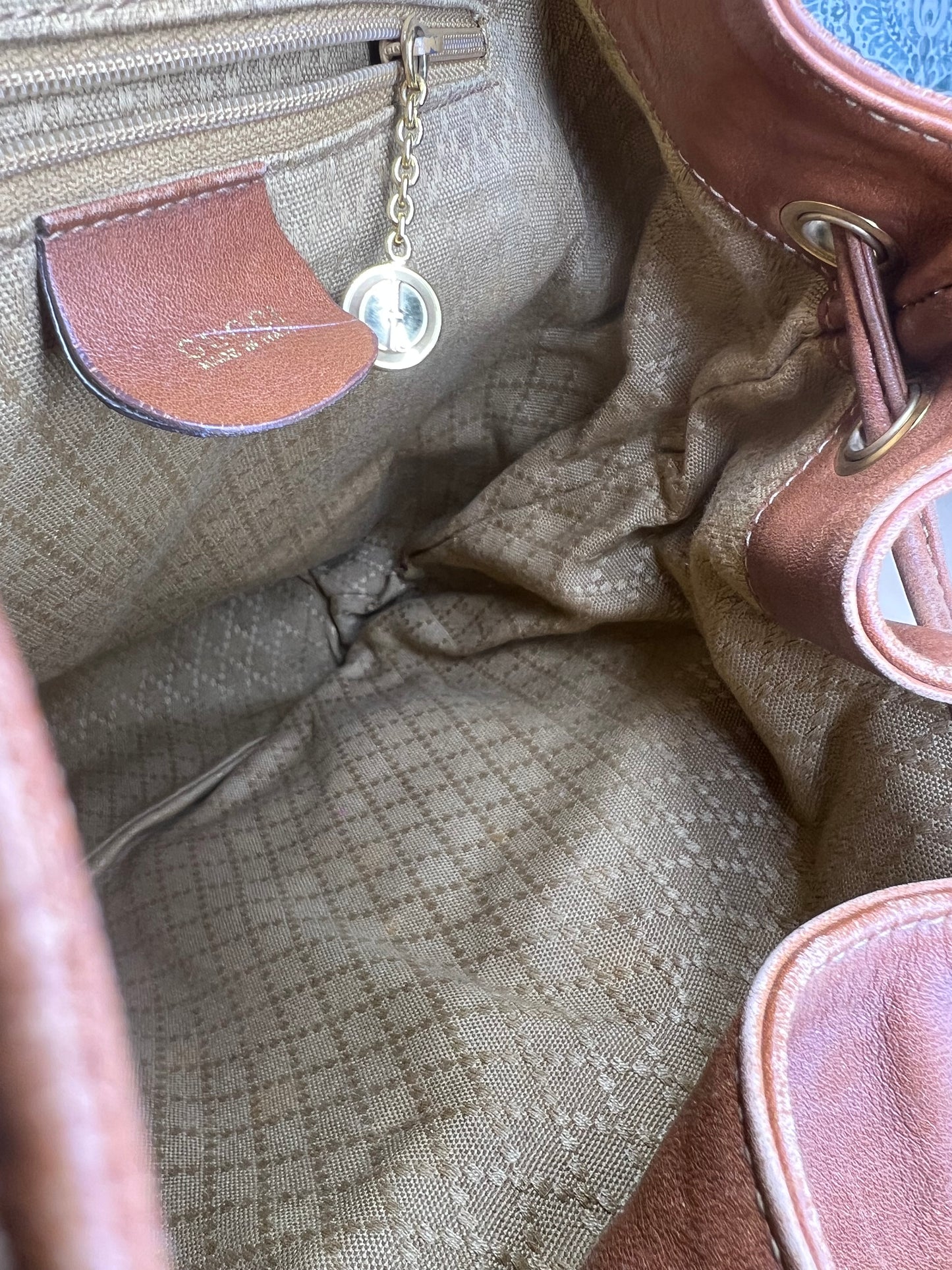 Gucci Bambo Brown Leather Backpack