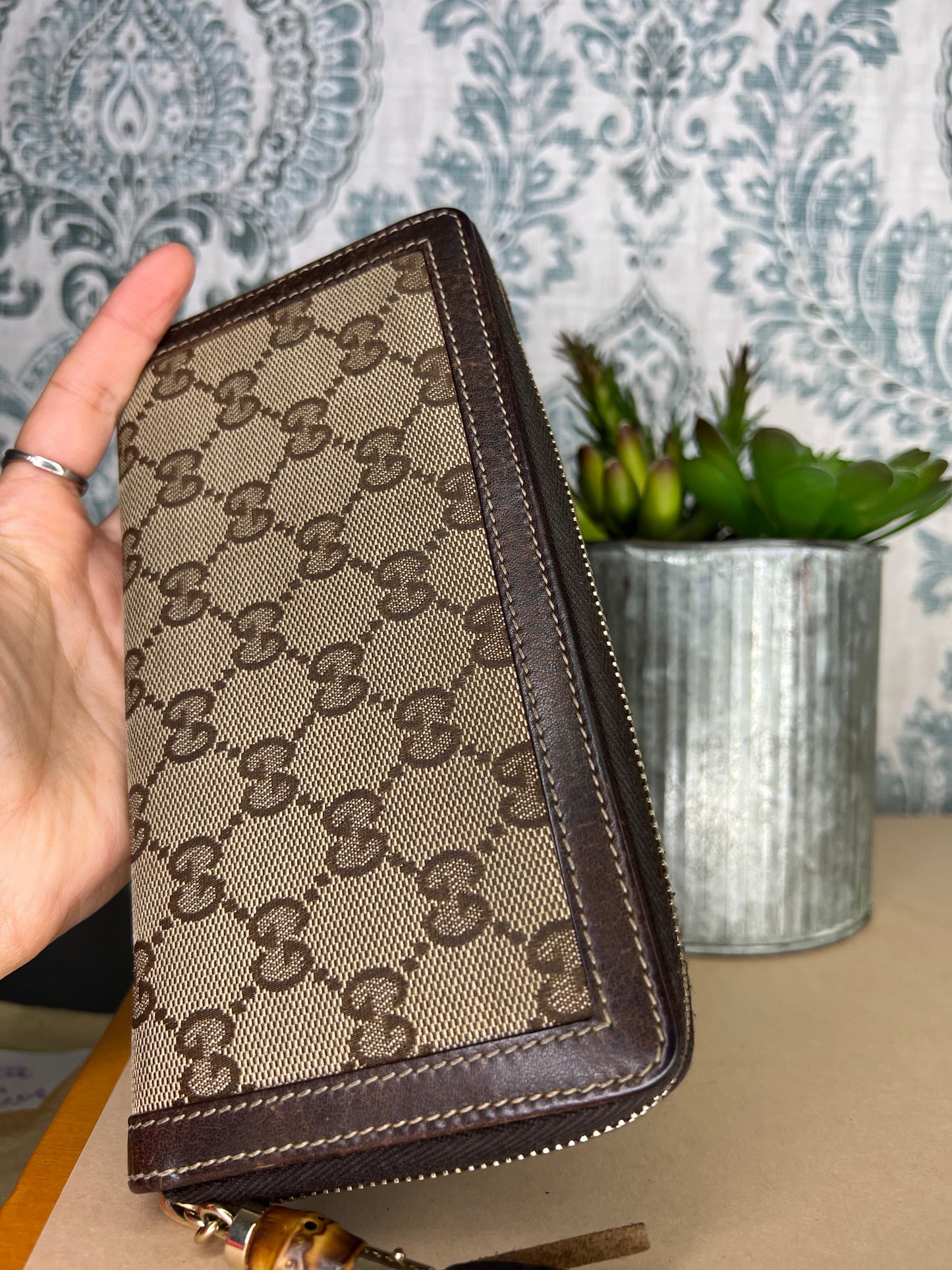 Gucci Bamboo Canvas Wallet