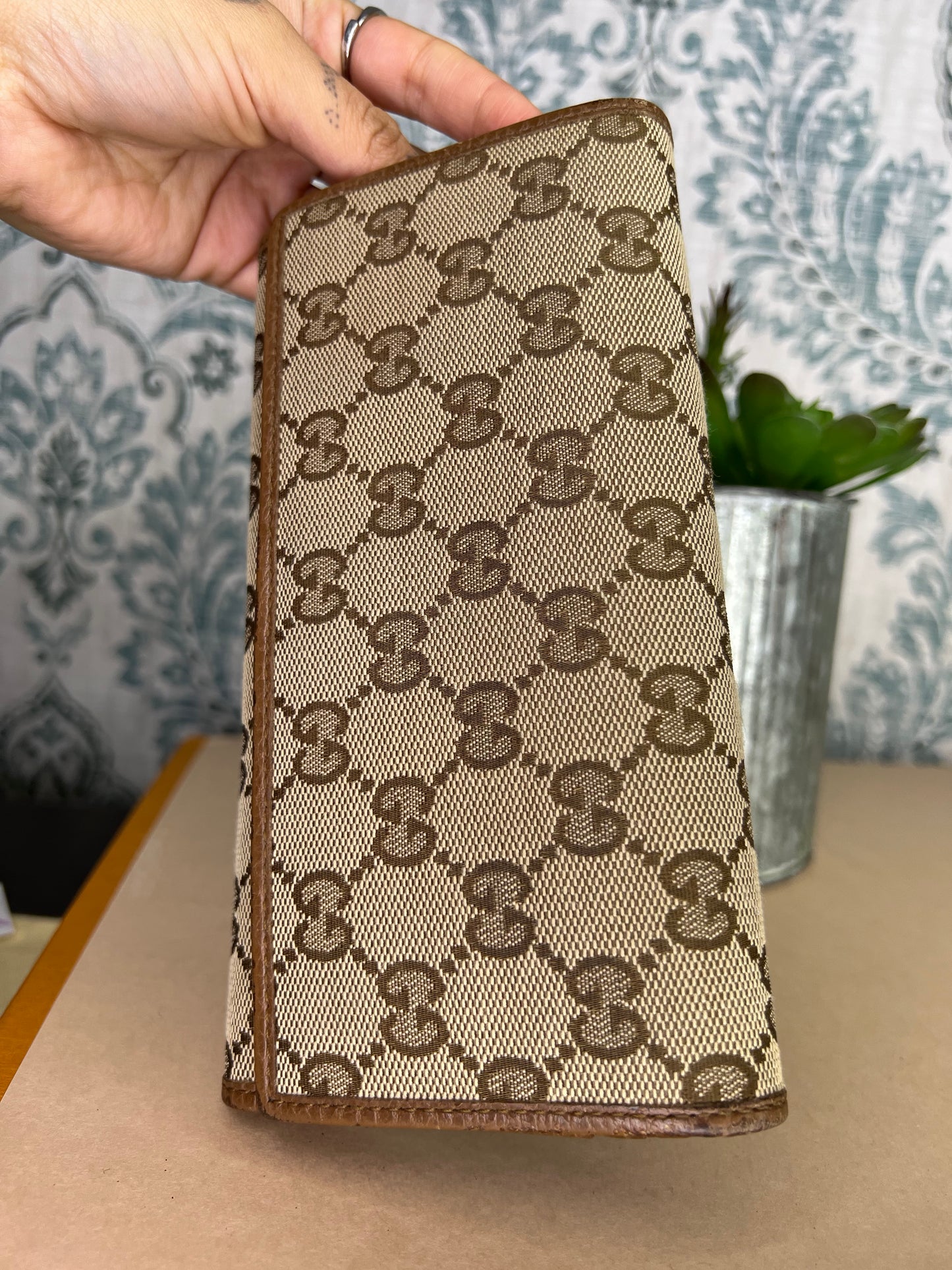 Gucci Canvas Flap Wallet