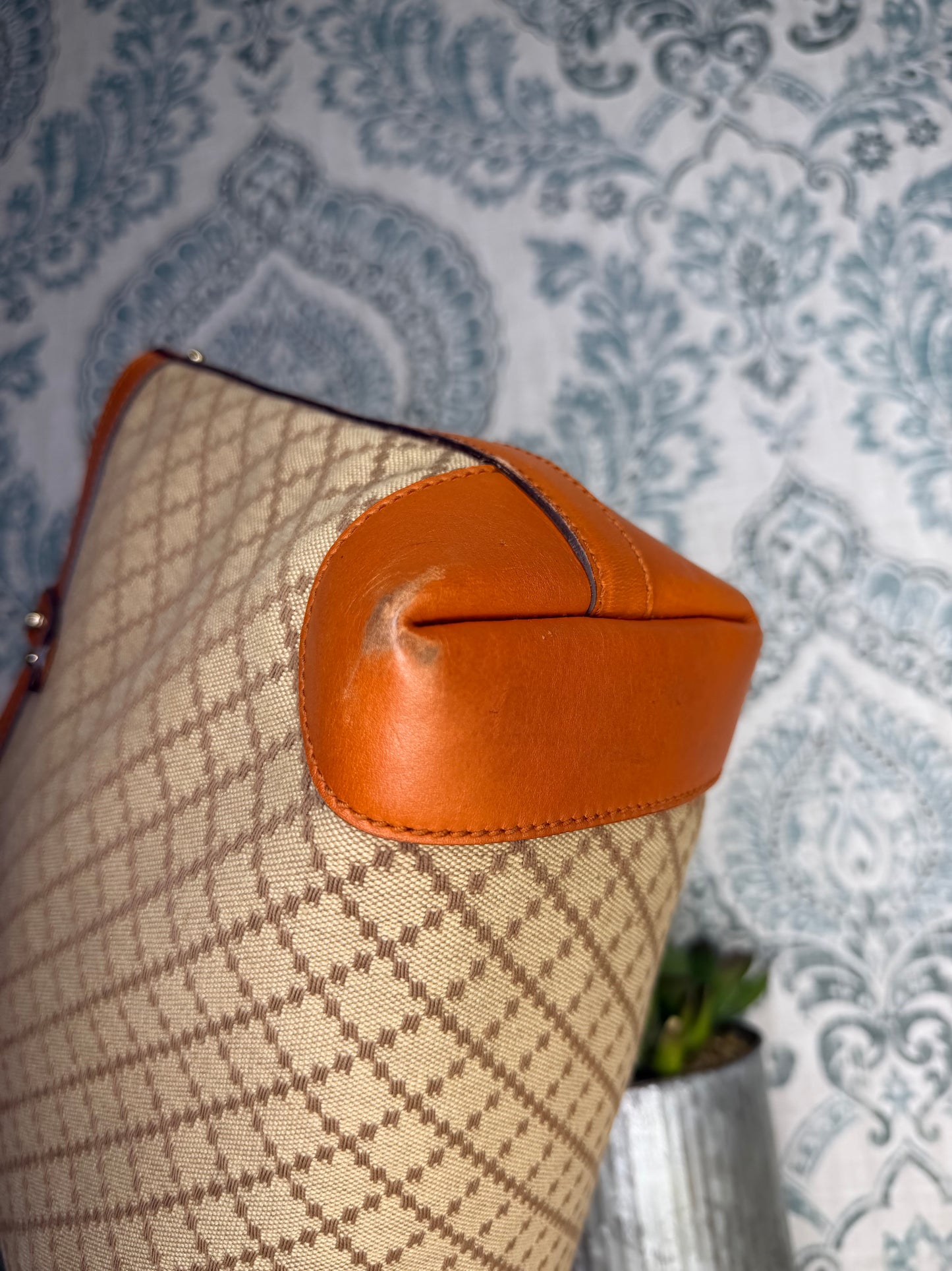 Gucci Diamante Orange Small Tote with Pouch