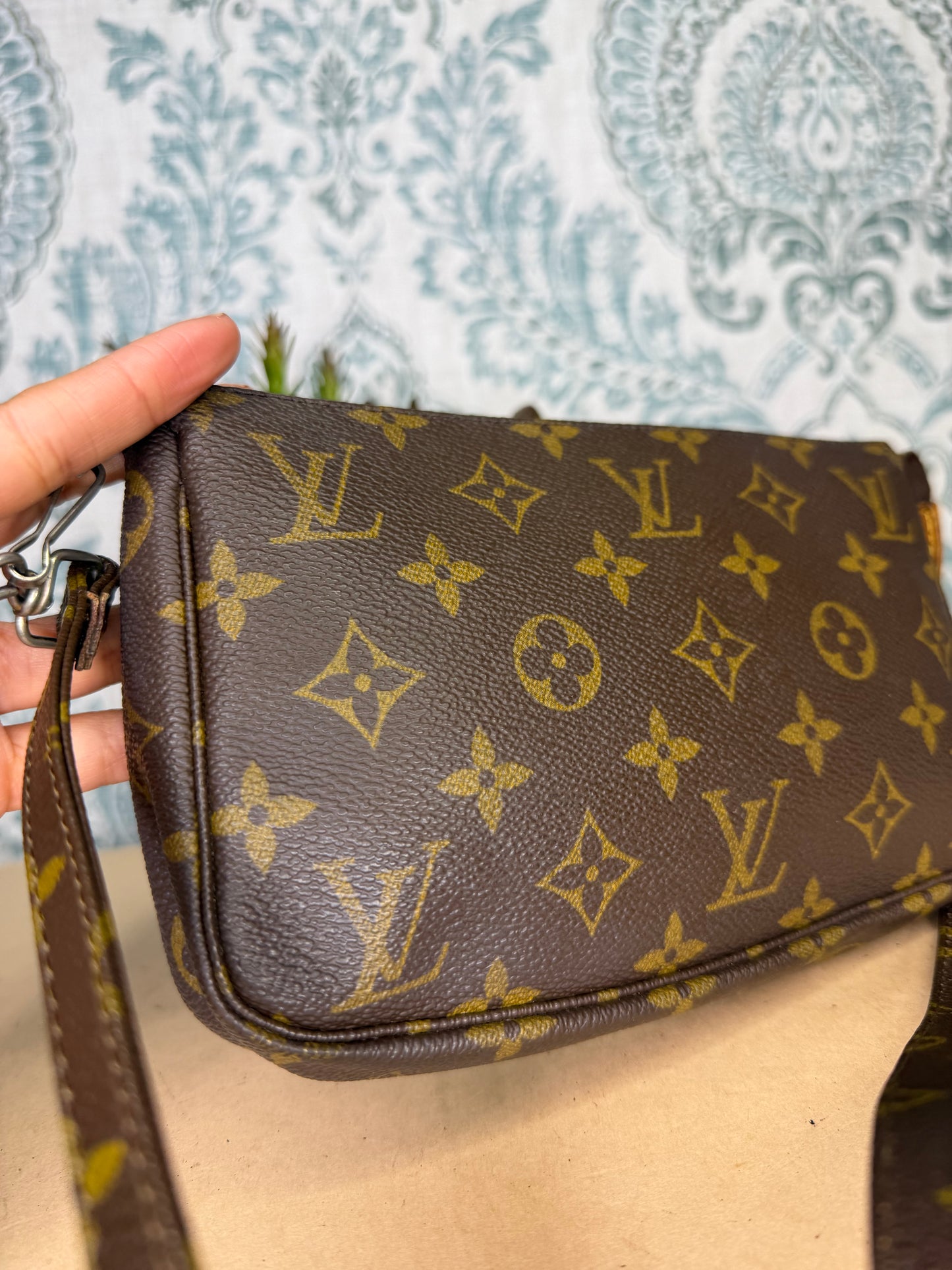 Louis Vuitton Pochette Accessories with Monogram Strap #1