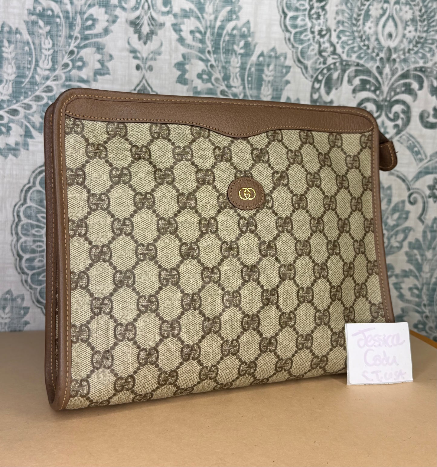 Gucci Supreme Brown Clutch