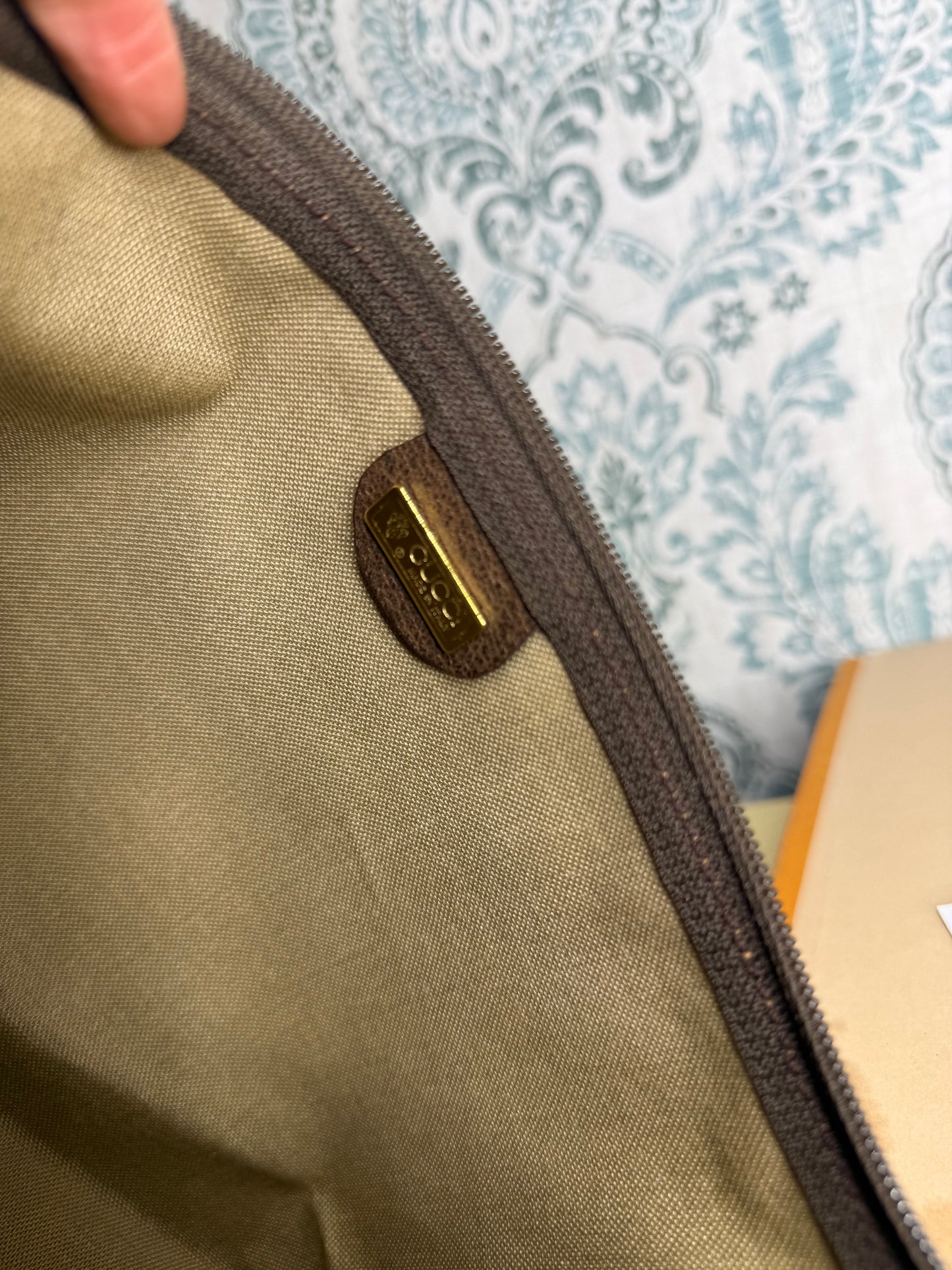 Gucci Supreme Brown Vintage Clutch / Pouch
